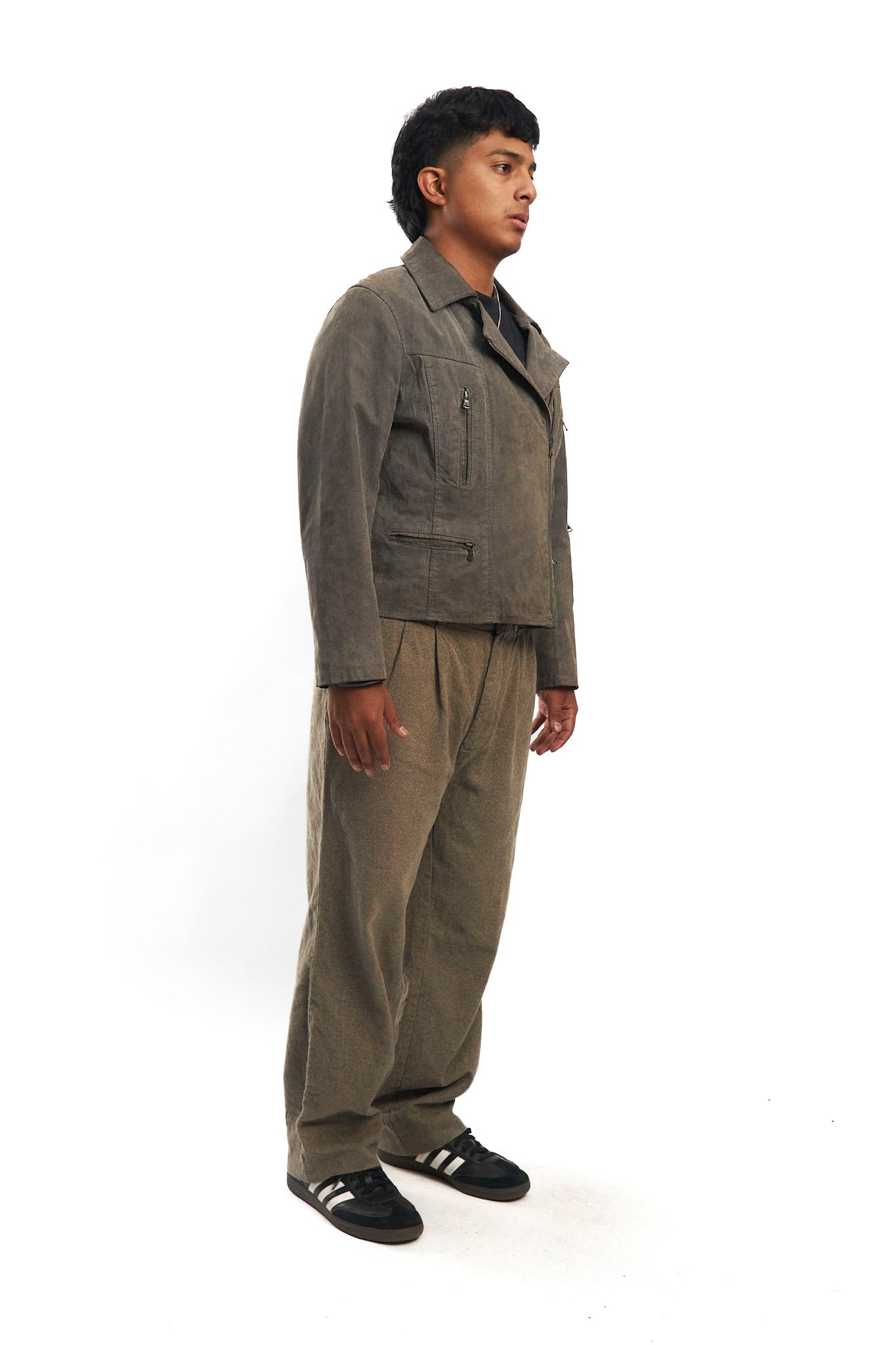 2000 Levi's Suede Boxy Biker Jacket (S/M)