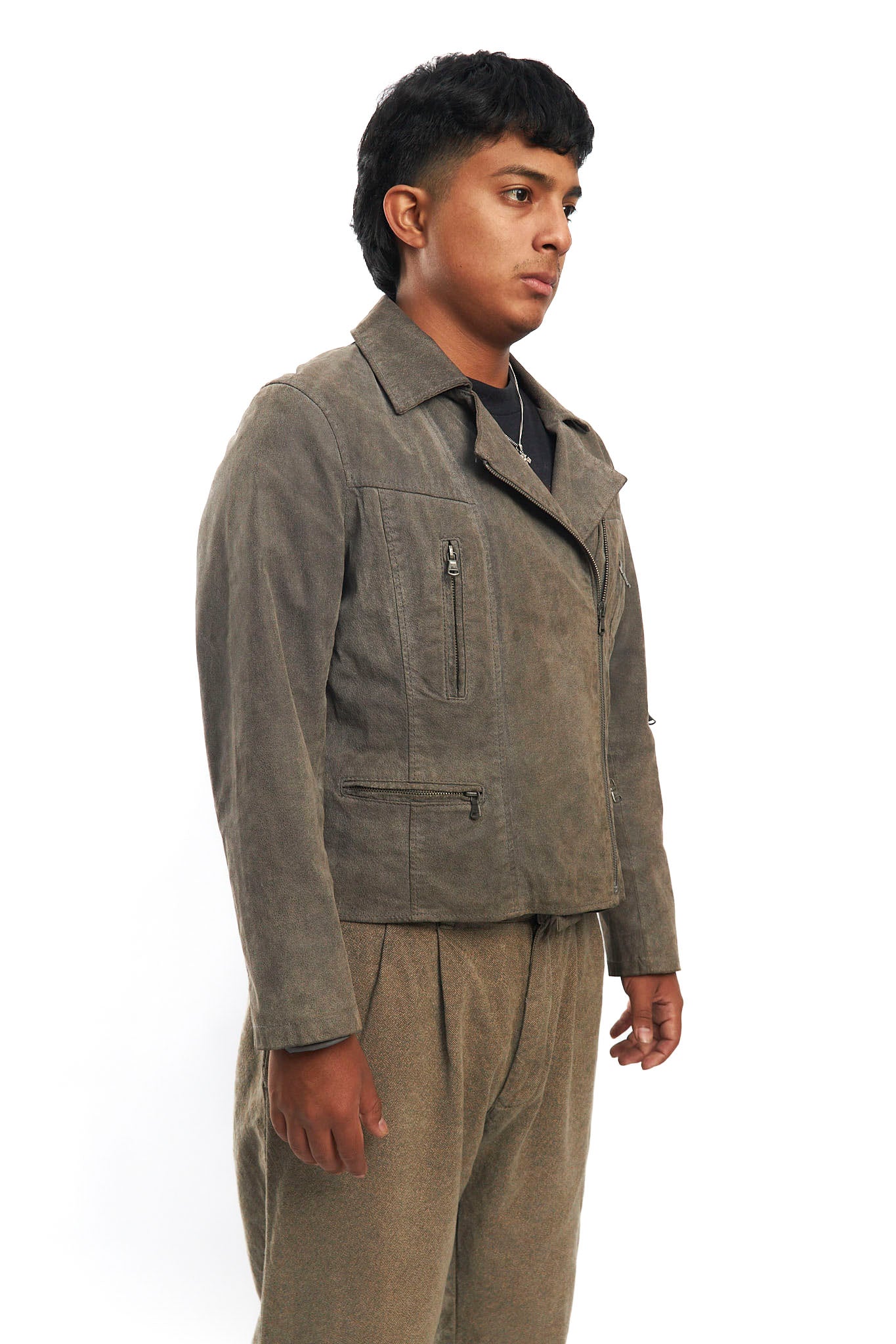 2000 Levi's Suede Boxy Biker Jacket (S/M)