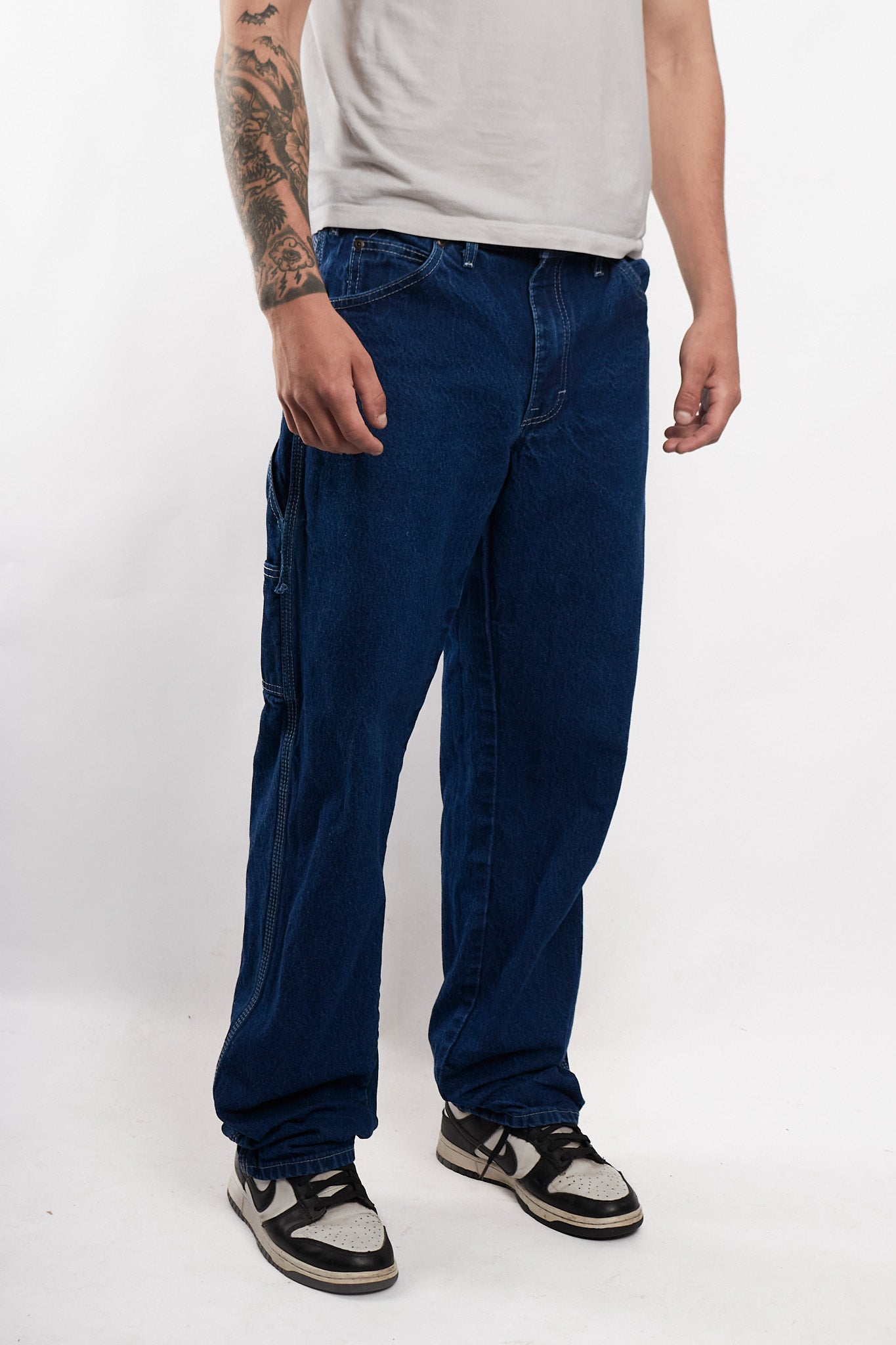 2000 Vintage Dickies Navy Denim Carpenter (32)