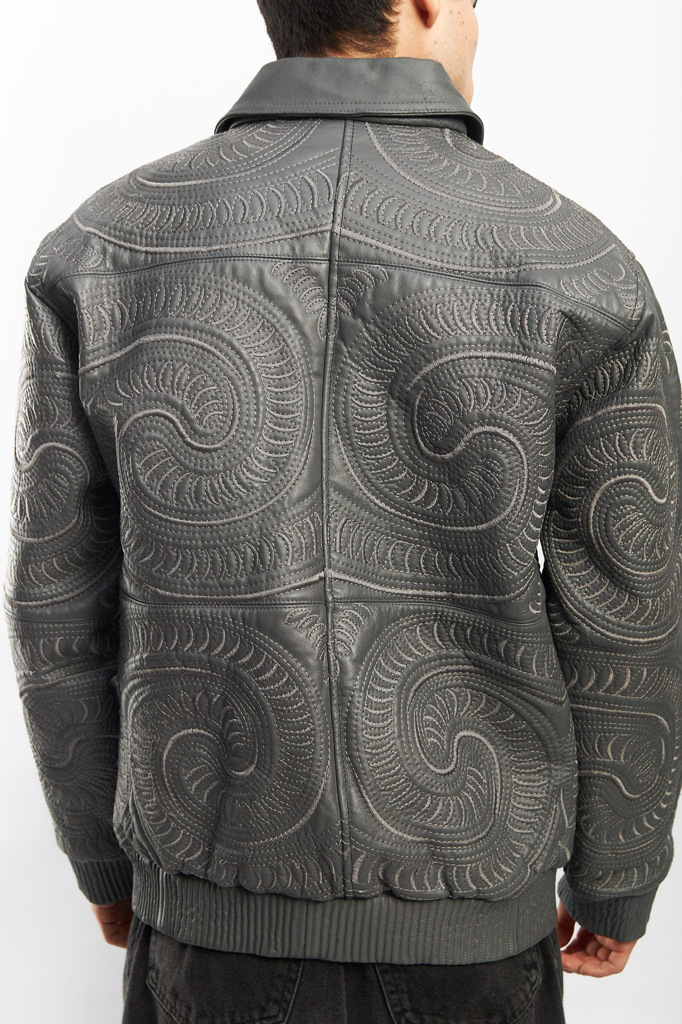 1990 Vilanto Tribal Embroidery Leather Jacket (L)