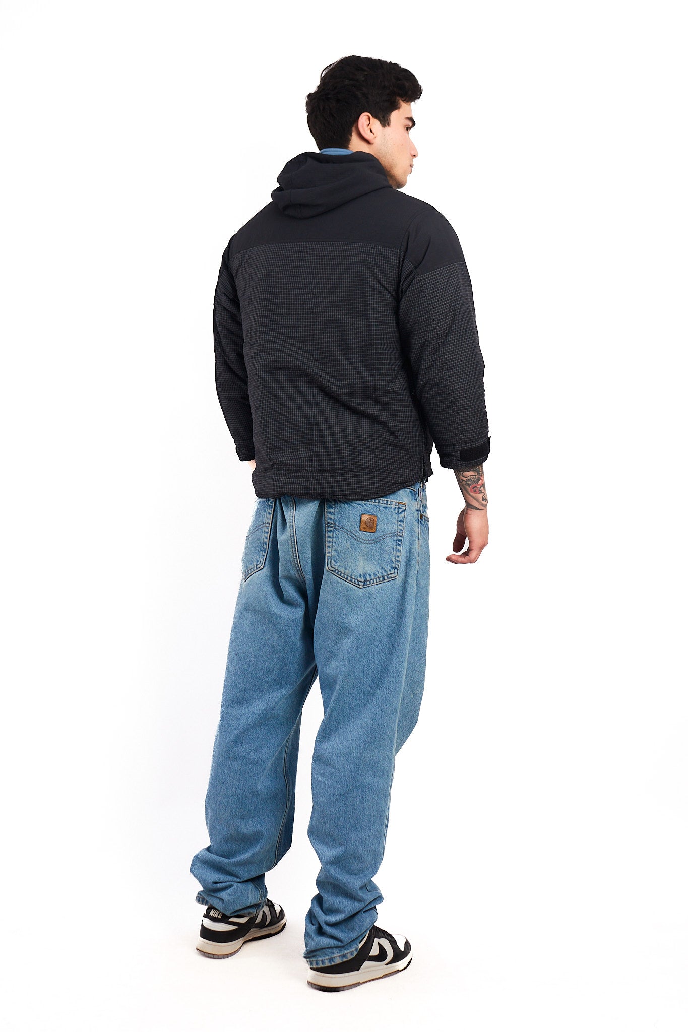 2001 Vintage Nike Impermeable Plaid Padded Jacket (S)