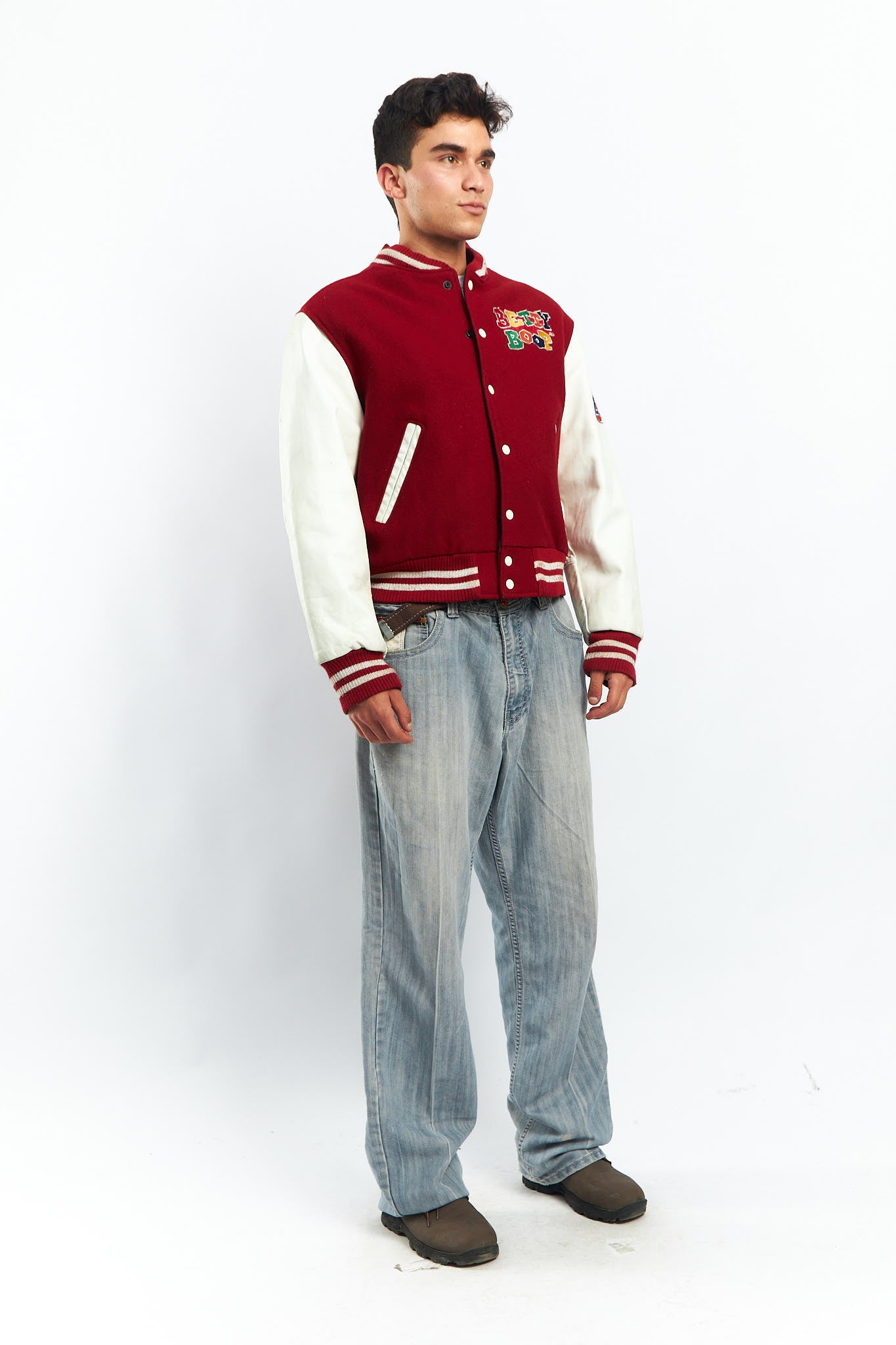 1990 Betty Boop Leather Varsity Jacket (M)