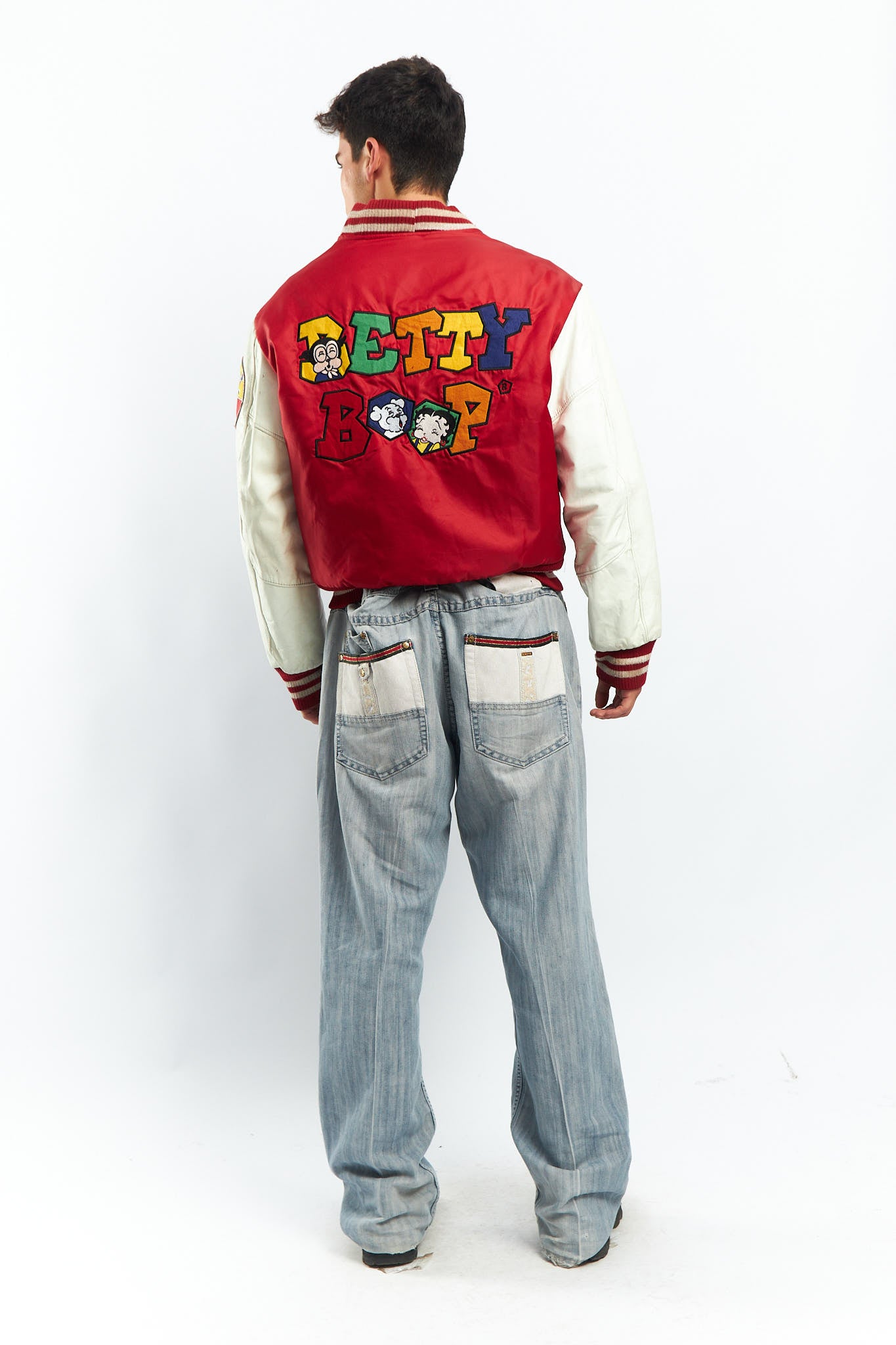 1990 Betty Boop Leather Varsity Jacket (M)