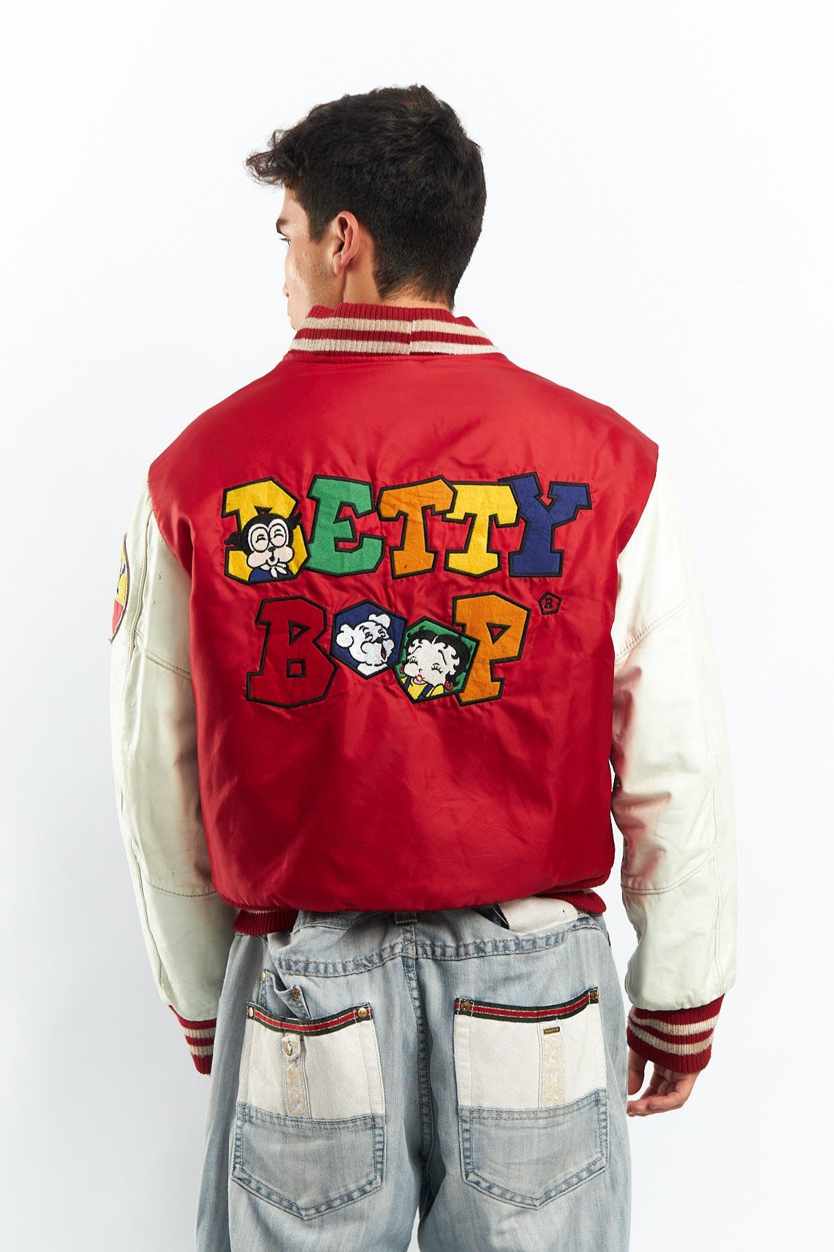 1990 Betty Boop Leather Varsity Jacket (M)
