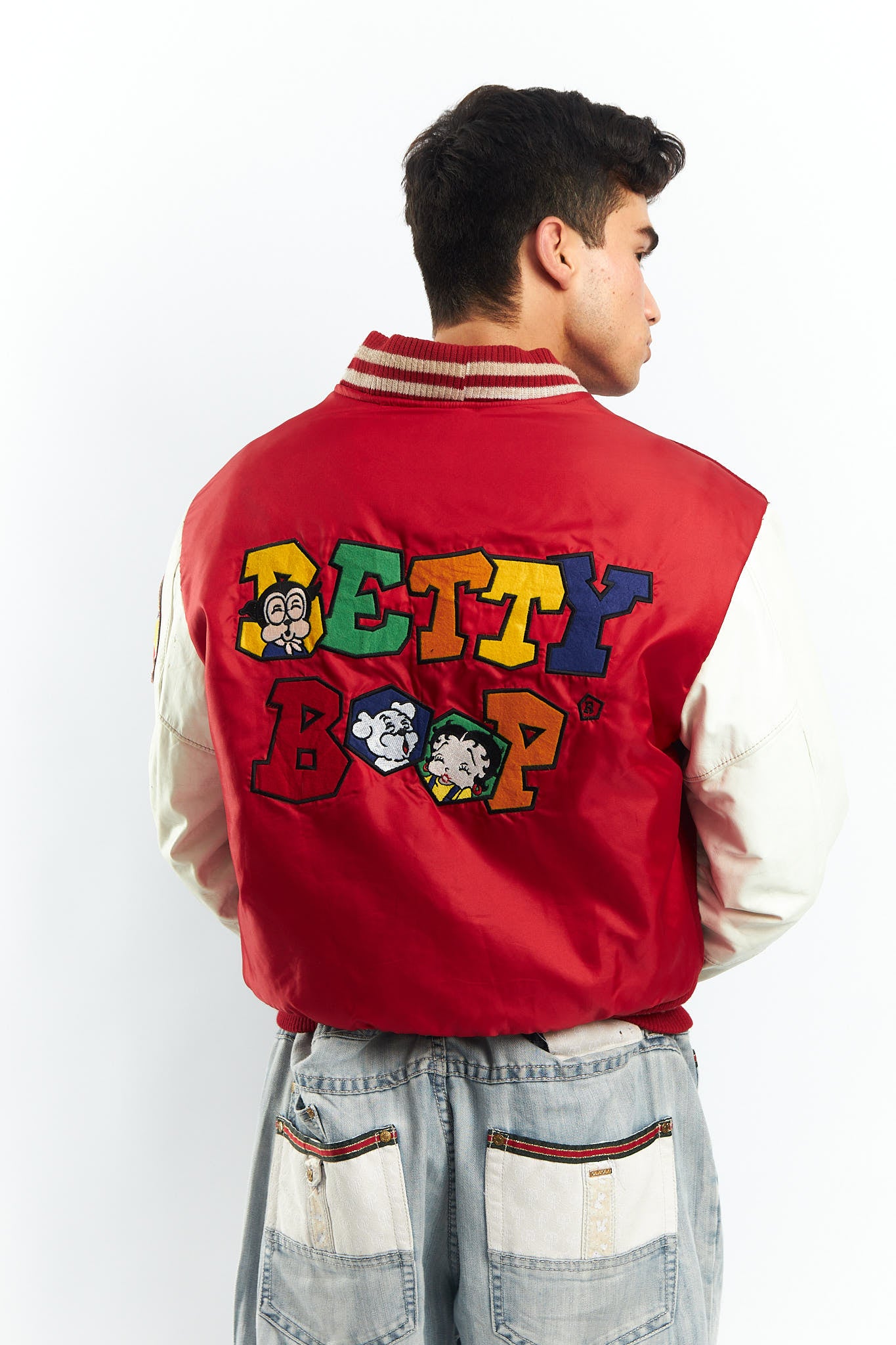 1990 Betty Boop Leather Varsity Jacket (M)