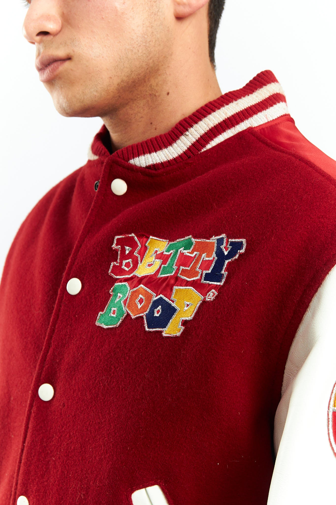 1990 Betty Boop Leather Varsity Jacket (M)