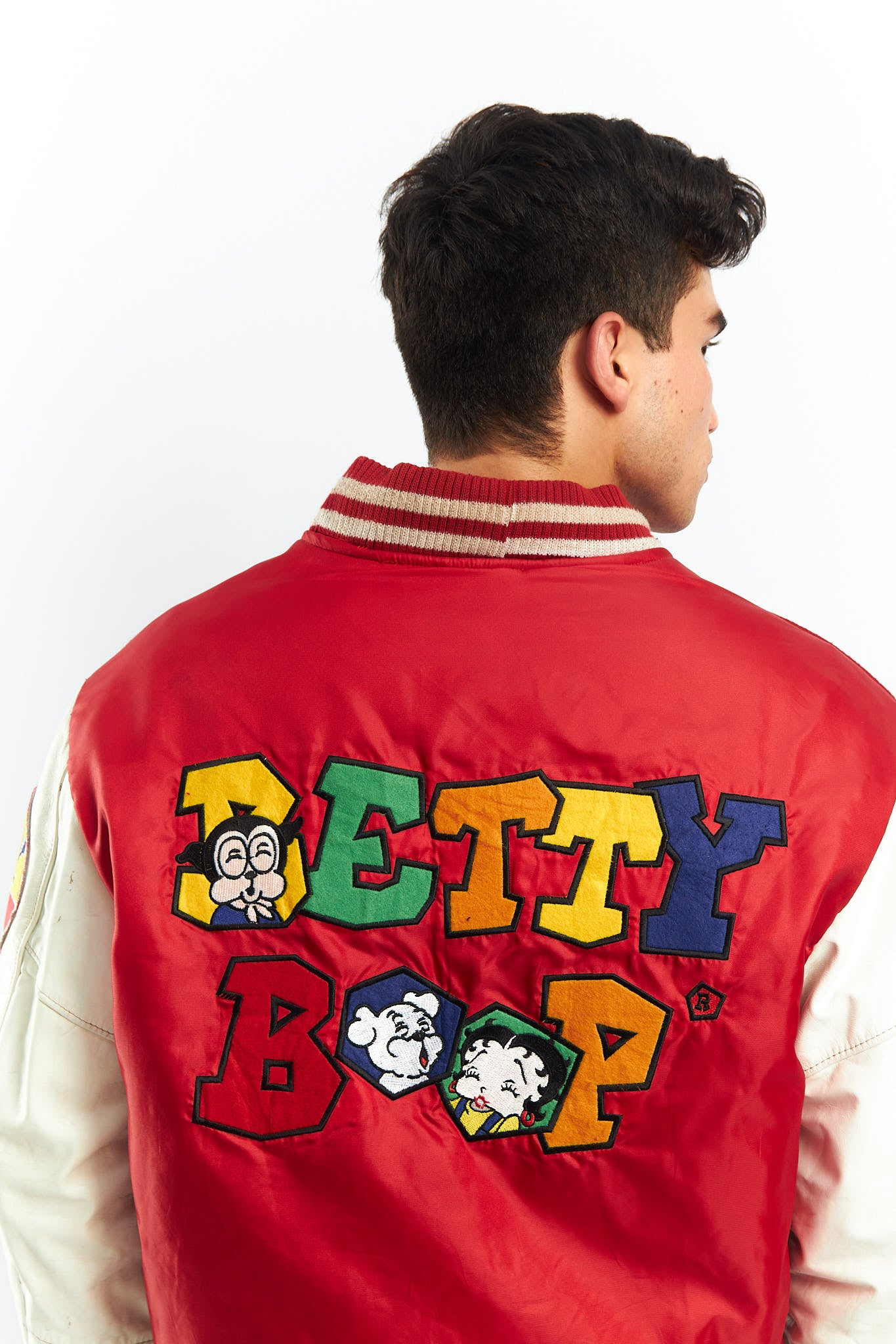 1990 Betty Boop Leather Varsity Jacket (M)