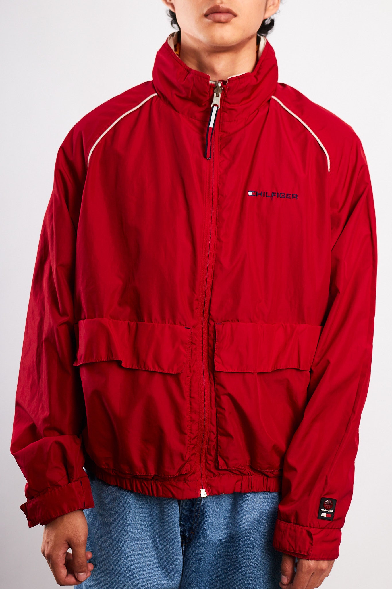 2002 Vintage Tommy Hilfiger Waterstop Spellout Reversible Jacket (M/L)