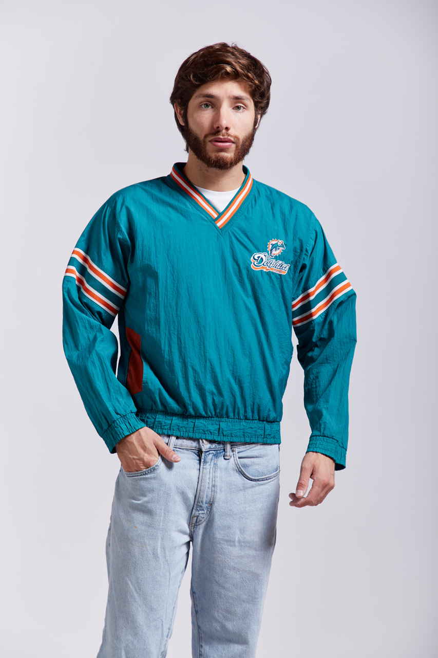 1990 NFL Miami Dolphins V neck Sweatshirt (S)