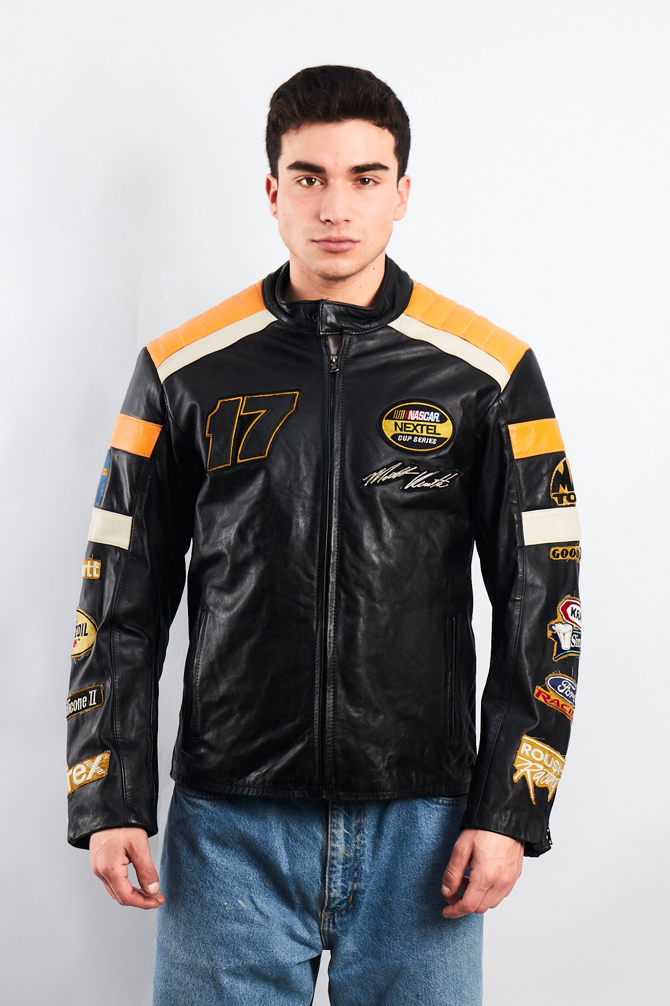 2004 Vintage Wilson x Chase Nascar Ford Racing Leather Racing Jacket (M)