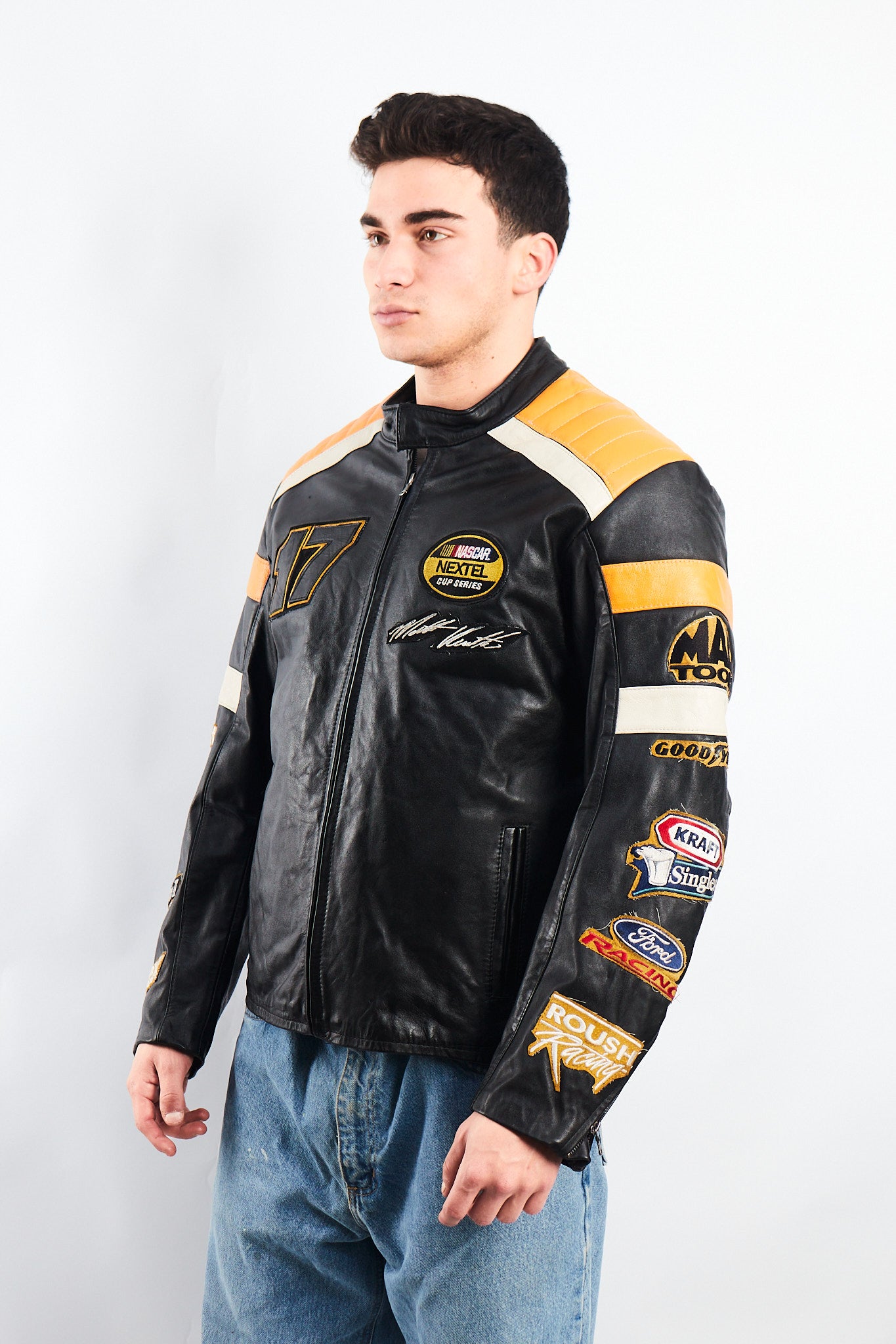 2004 Vintage Wilson x Chase Nascar Ford Racing Leather Racing Jacket (M)