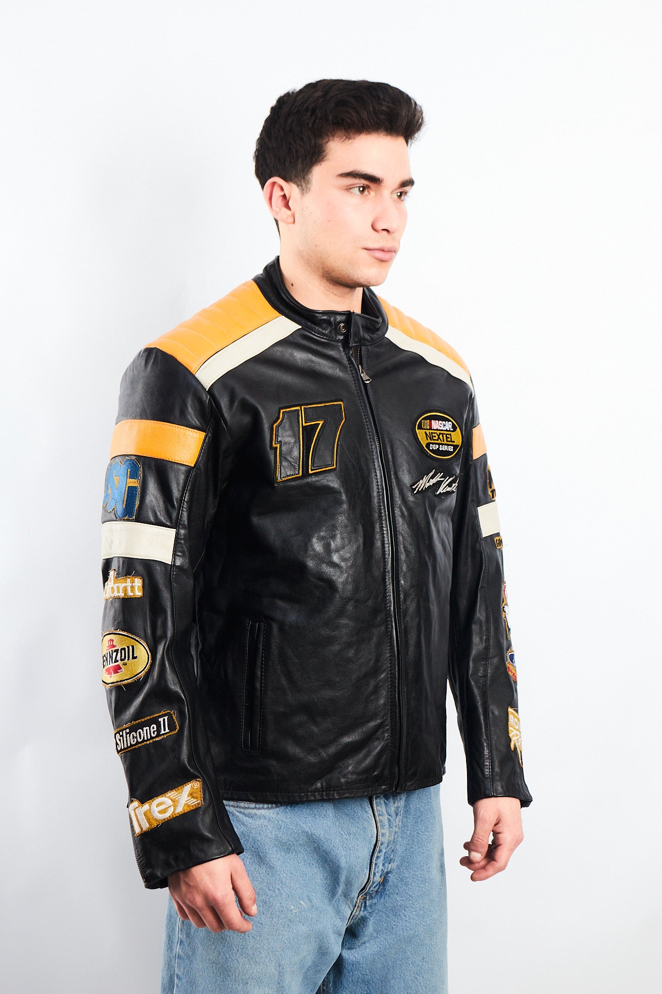 2004 Vintage Wilson x Chase Nascar Ford Racing Leather Racing Jacket (M)