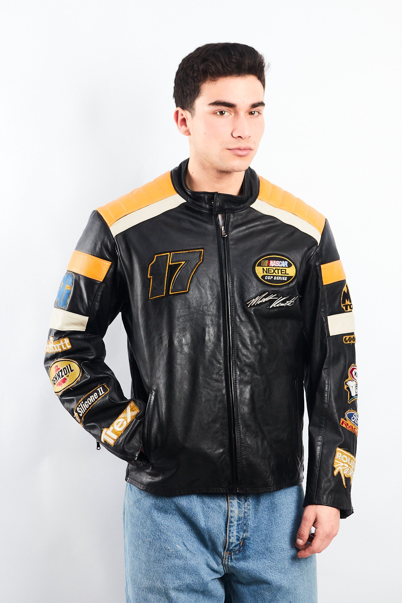 2004 Vintage Wilson x Chase Nascar Ford Racing Leather Racing Jacket (M)
