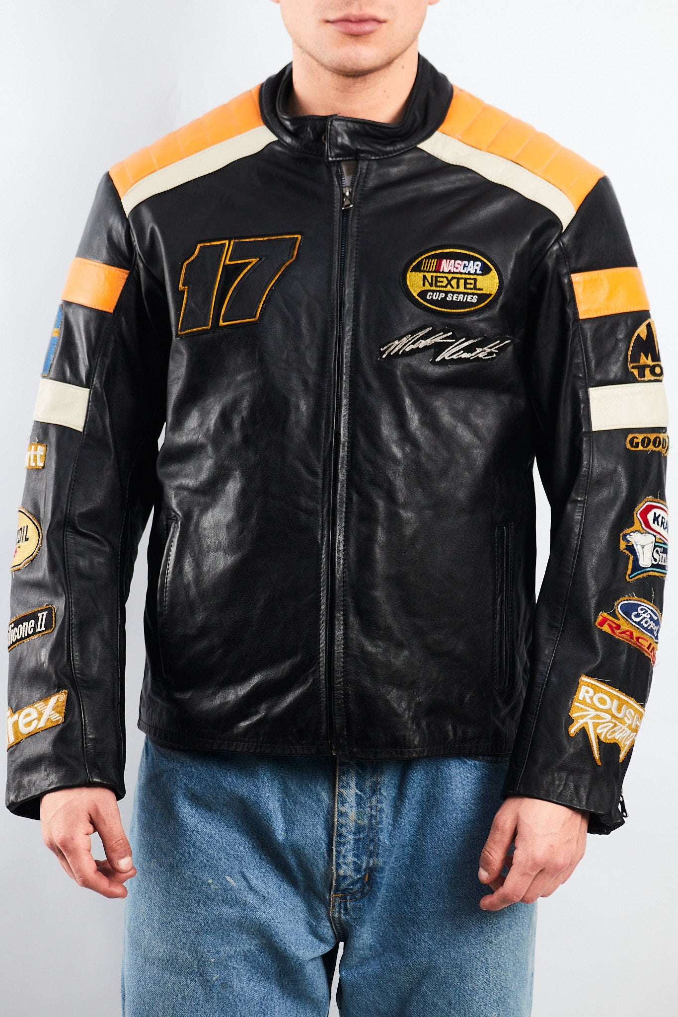 2004 Vintage Wilson x Chase Nascar Ford Racing Leather Racing Jacket (M)