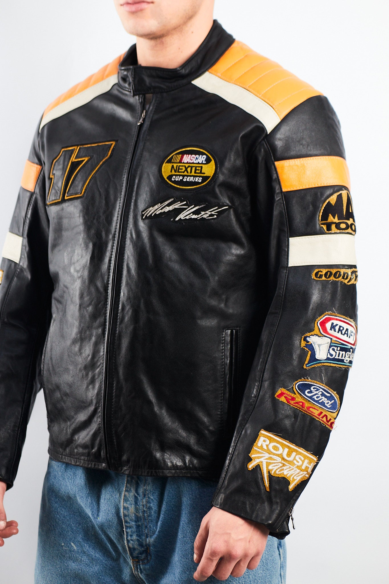 2004 Vintage Wilson x Chase Nascar Ford Racing Leather Racing Jacket (M)