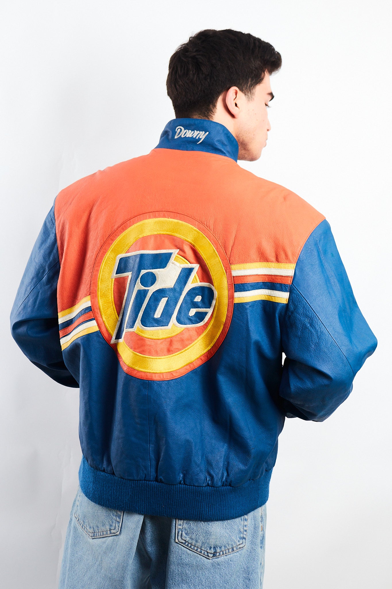 2001 Vintage Jeff Hamilton Nascar Tide Leather Racing Jacket (M/L)