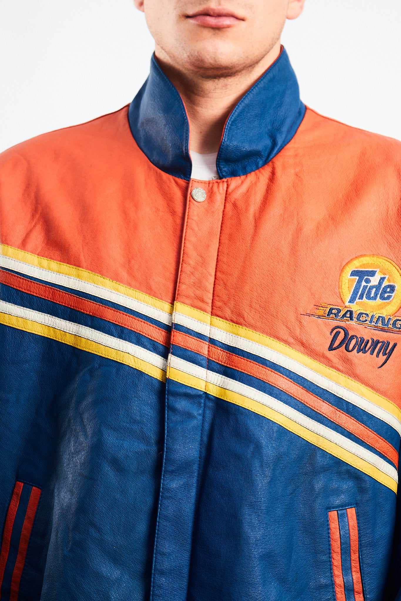 2001 Vintage Jeff Hamilton Nascar Tide Leather Racing Jacket (M/L)