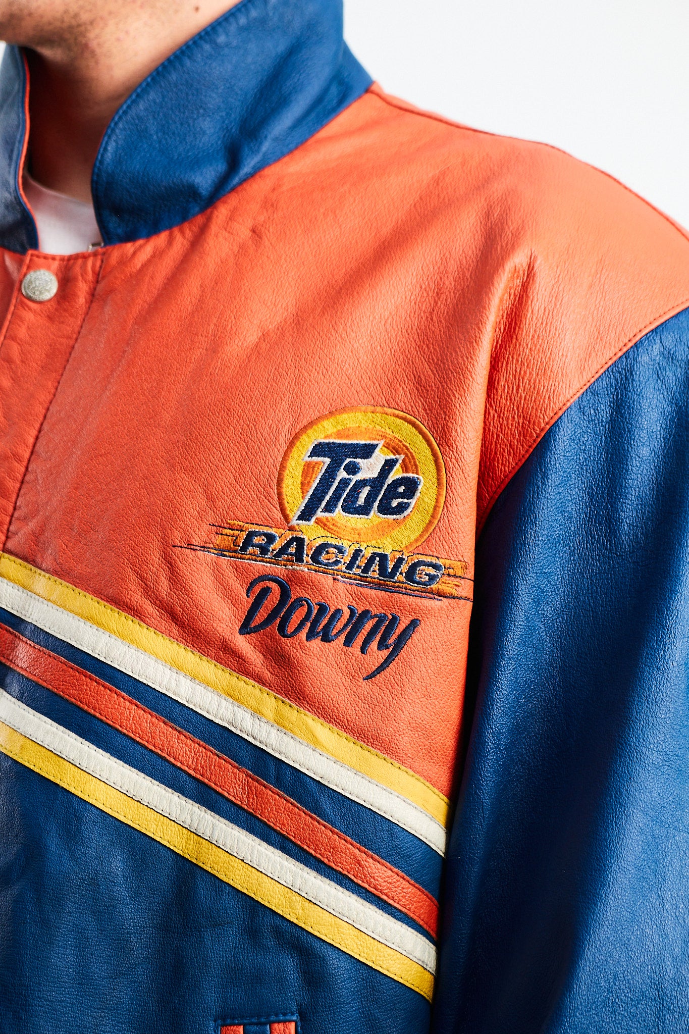 2001 Vintage Jeff Hamilton Nascar Tide Leather Racing Jacket (M/L)
