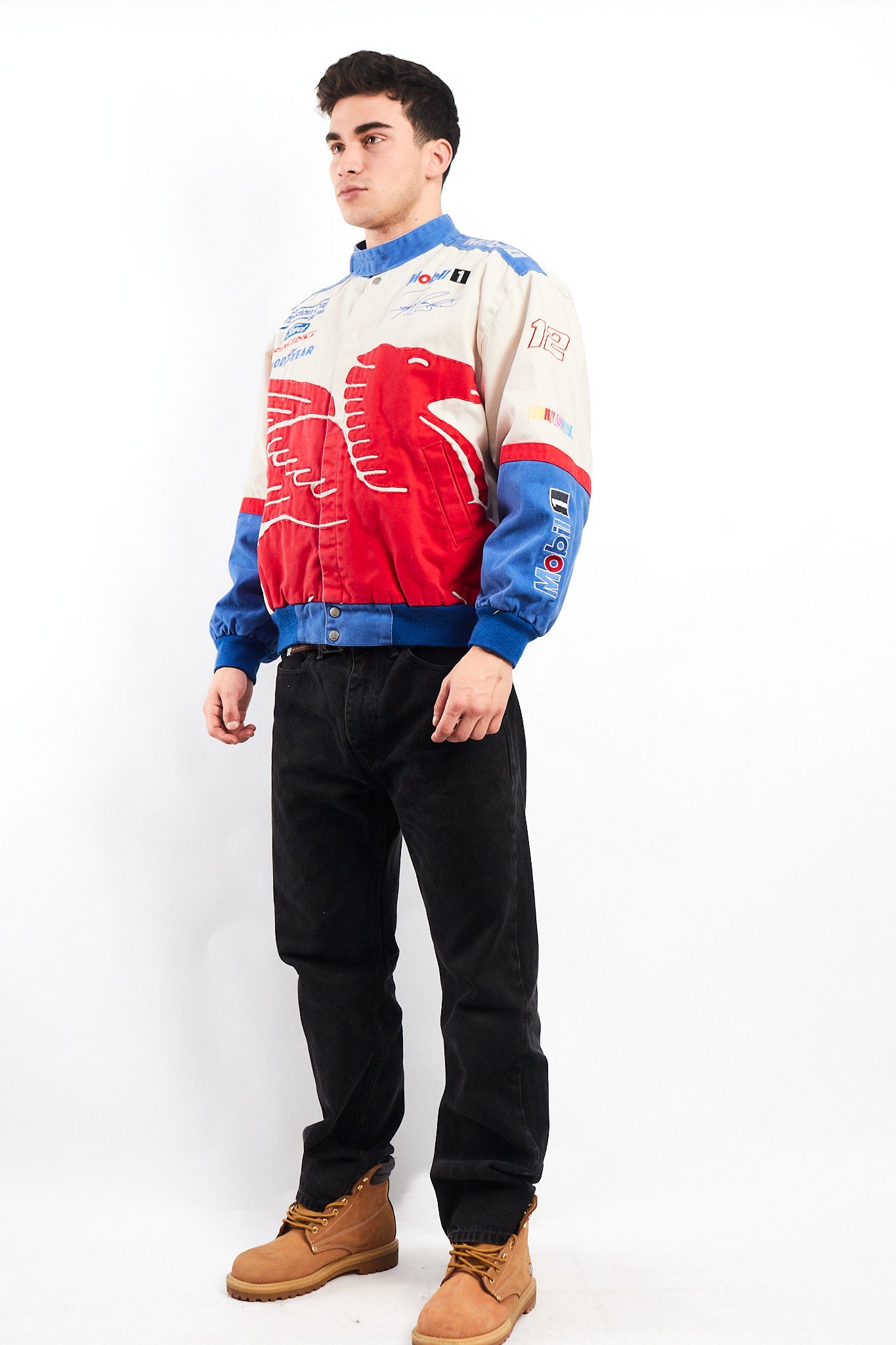 1990 Vintage Jeff Hamilton Ford x Mobil Pegasus Racing Jacket (M)