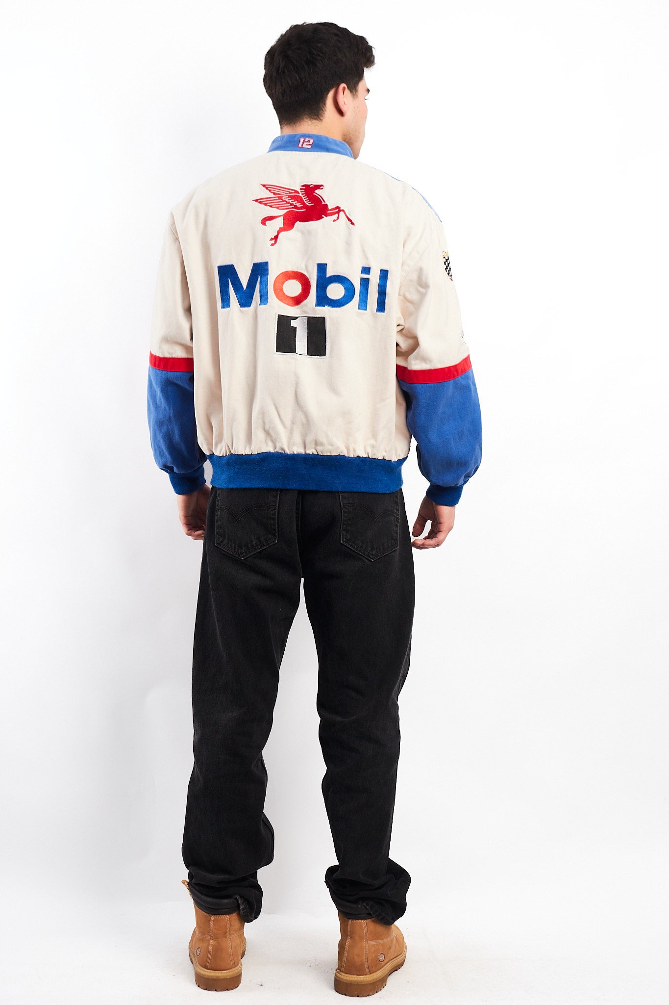 1990 Vintage Jeff Hamilton Ford x Mobil Pegasus Racing Jacket (M)