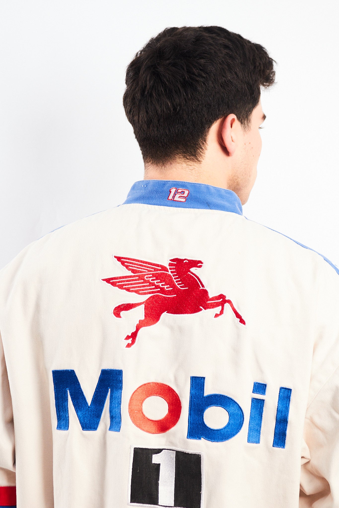 1990 Vintage Jeff Hamilton Ford x Mobil Pegasus Racing Jacket (M)