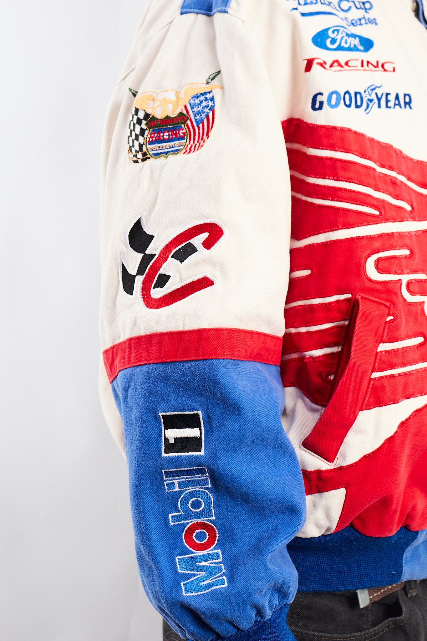 1990 Vintage Jeff Hamilton Ford x Mobil Pegasus Racing Jacket (M)