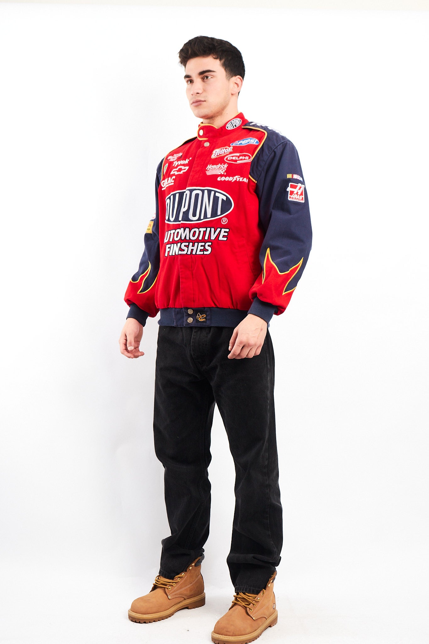 2000 Vintage Jeff Gordon #24 Nascar Dupont Flames Racing Jacket (M/L)