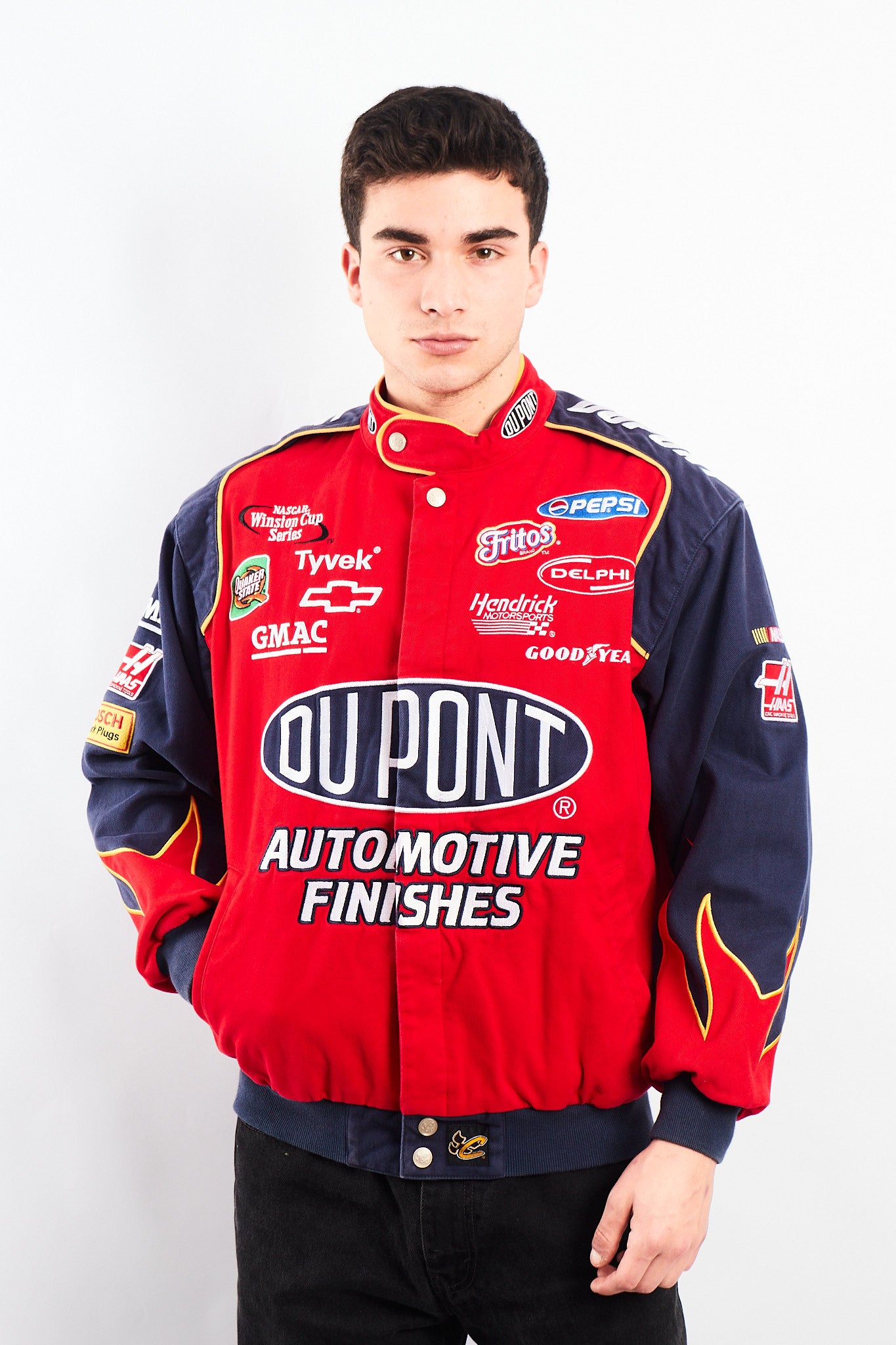 2000 Vintage Jeff Gordon #24 Nascar Dupont Flames Racing Jacket (M/L)