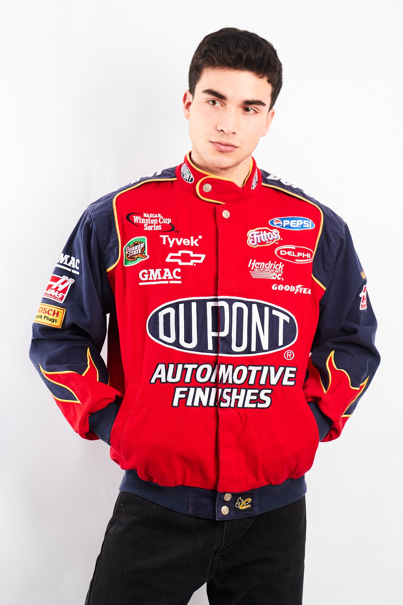 2000 Vintage Jeff Gordon #24 Nascar Dupont Flames Racing Jacket (M/L)