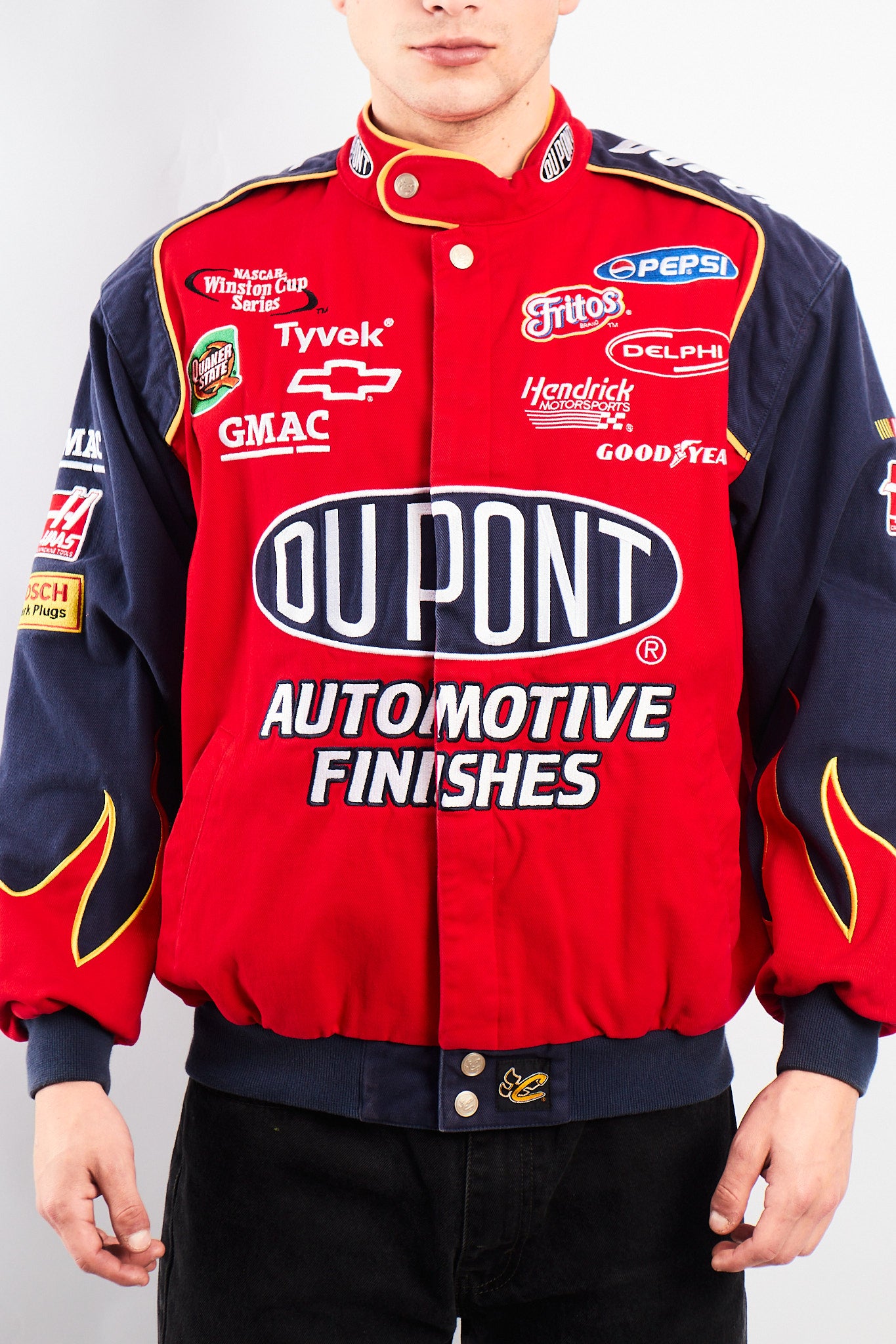 2000 Vintage Jeff Gordon #24 Nascar Dupont Flames Racing Jacket (M/L)