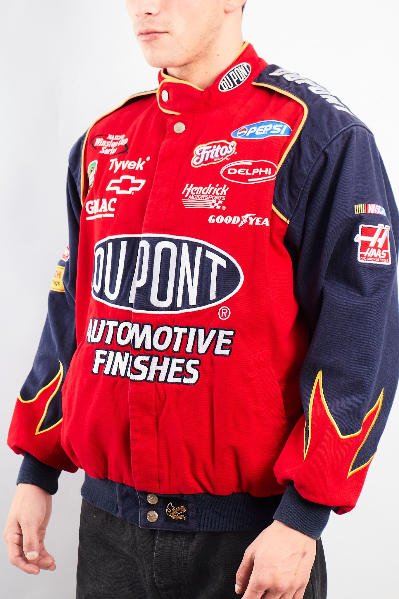 2000 Vintage Jeff Gordon #24 Nascar Dupont Flames Racing Jacket (M/L)