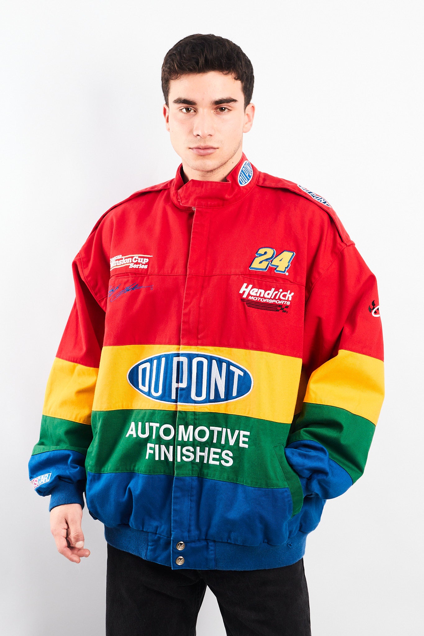 1990 Vintage Chase Jeff Gordon #24 Nascar Rainbow Racing Jacket 