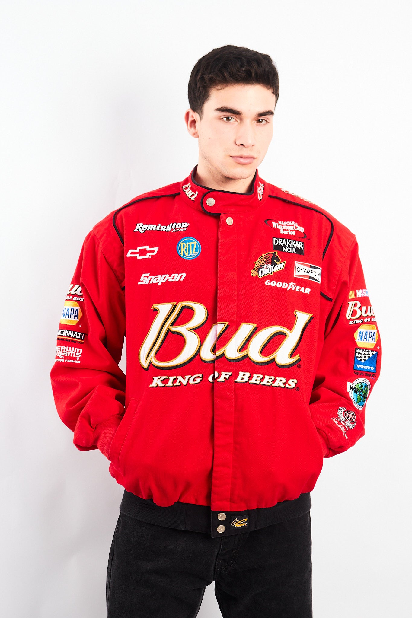 2000 Vintage Chase Nascar Budweiser Dale Earnhardt Jr Racing Jacket (L)