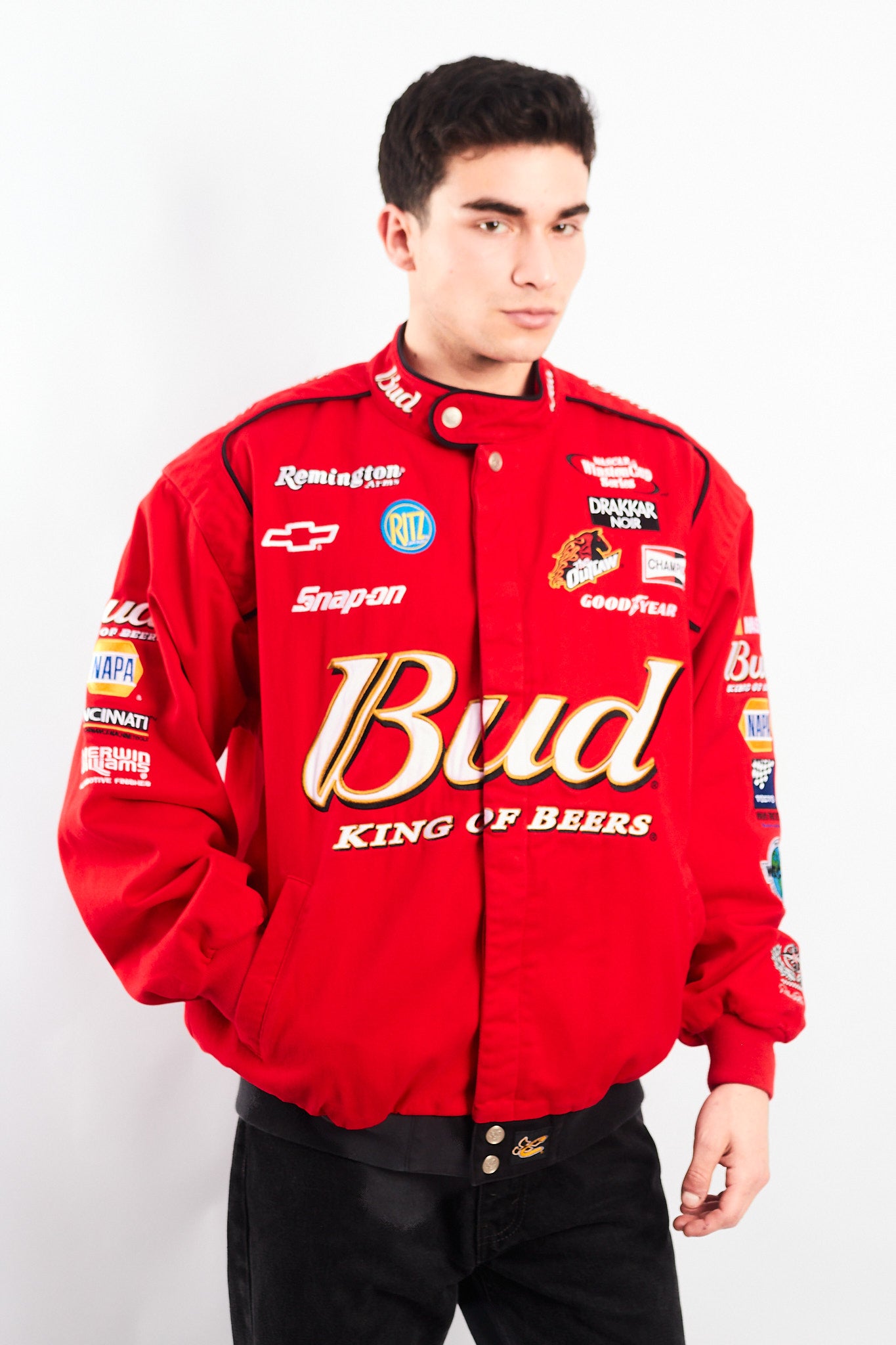 2000 Vintage Chase Nascar Budweiser Dale Earnhardt Jr Racing Jacket (L)