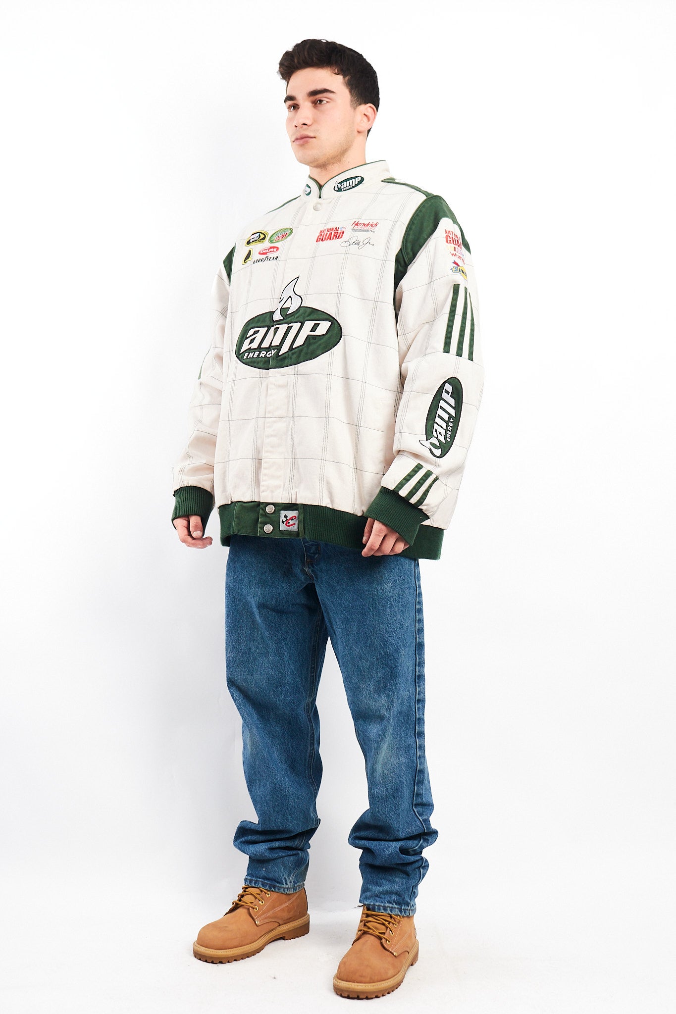 2008 Vintage Chase National Guard Dale Jr Nascar Racing Jacket (XL)
