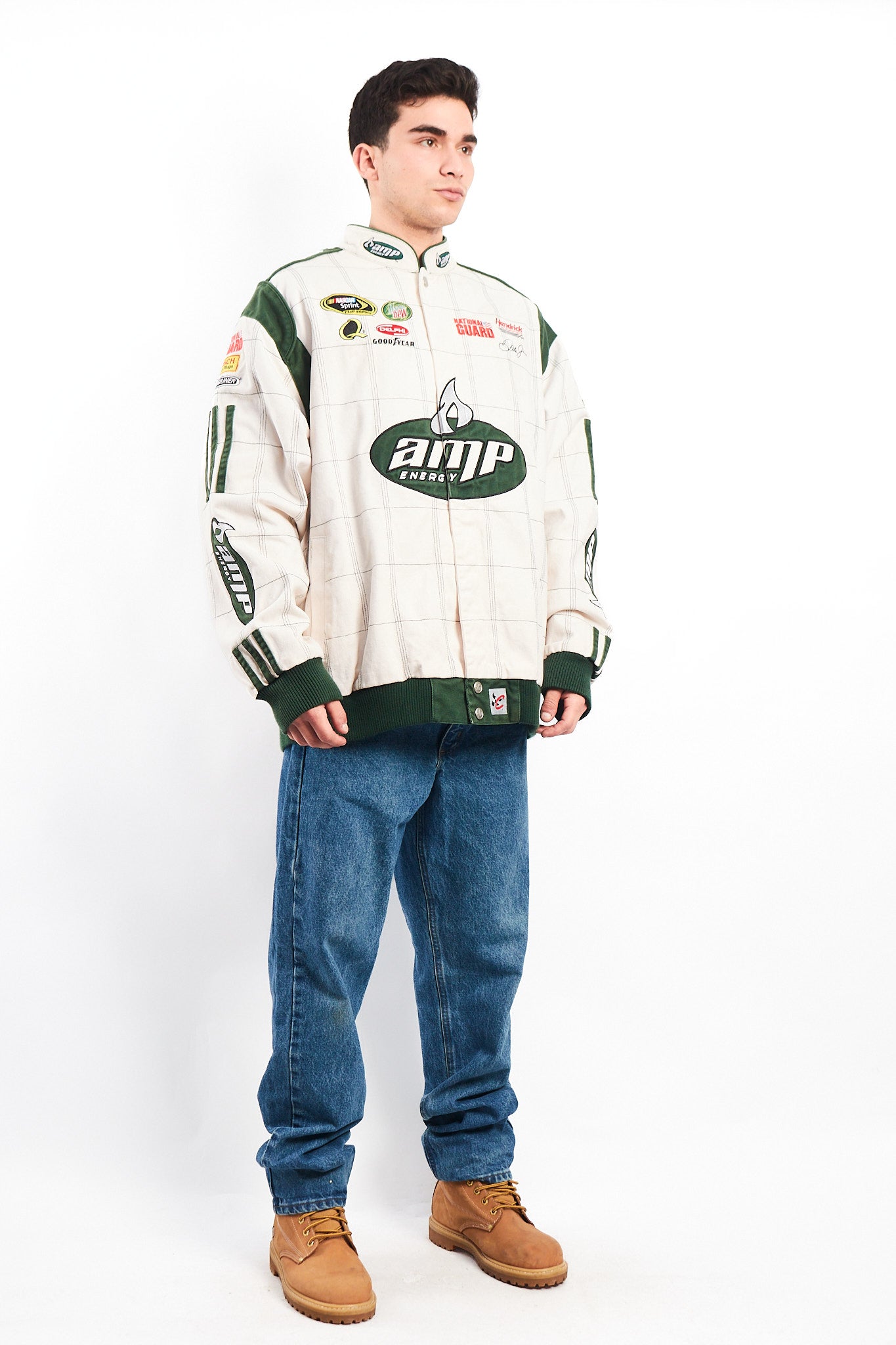 2008 Vintage Chase National Guard Dale Jr Nascar Racing Jacket (XL)