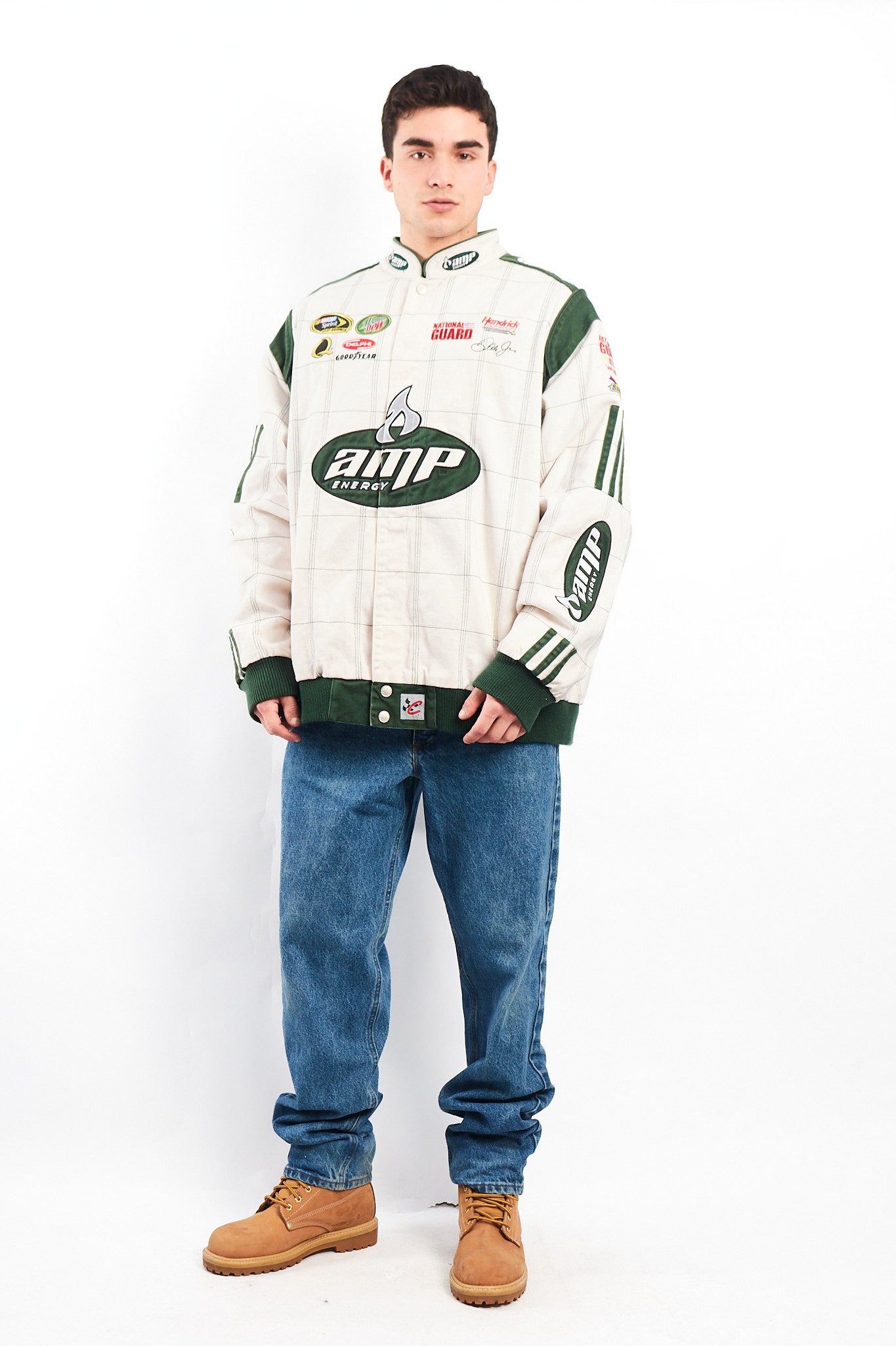 2008 Vintage Chase National Guard Dale Jr Nascar Racing Jacket (XL)