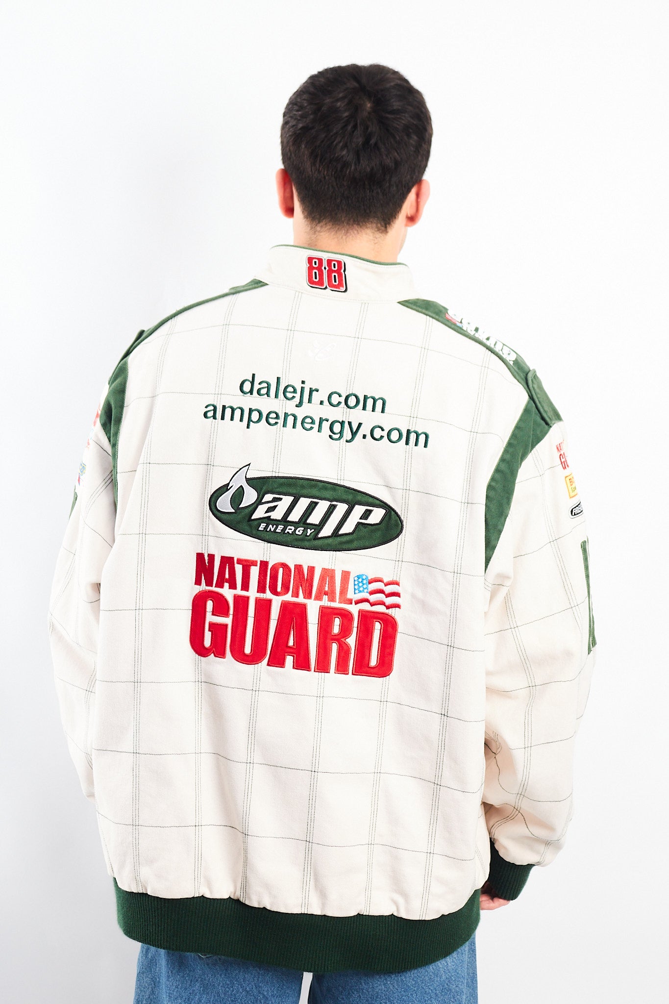2008 Vintage Chase National Guard Dale Jr Nascar Racing Jacket (XL)