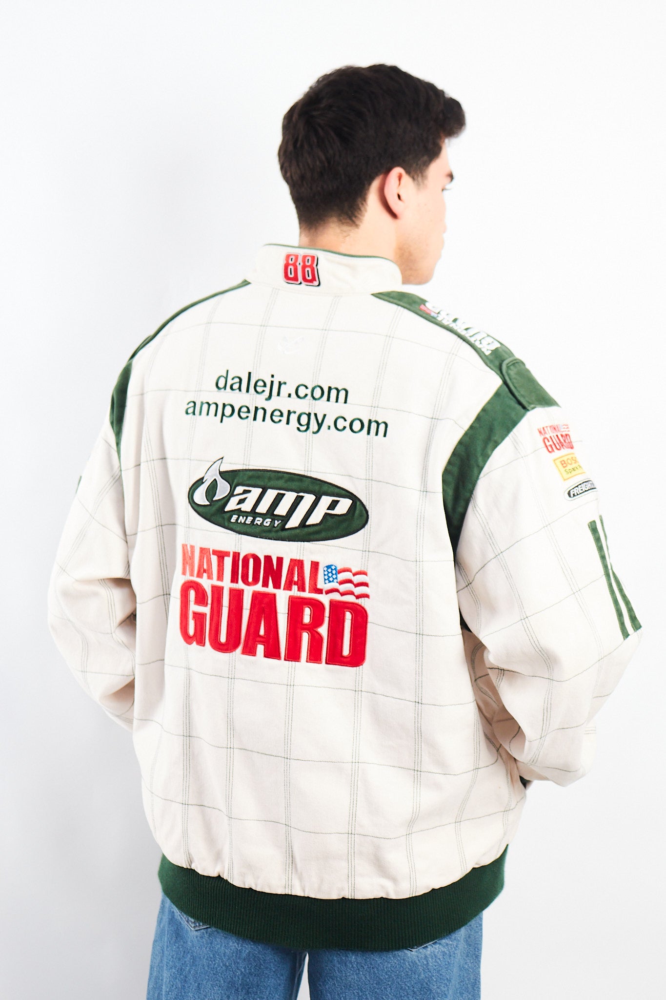 2008 Vintage Chase National Guard Dale Jr Nascar Racing Jacket (XL)