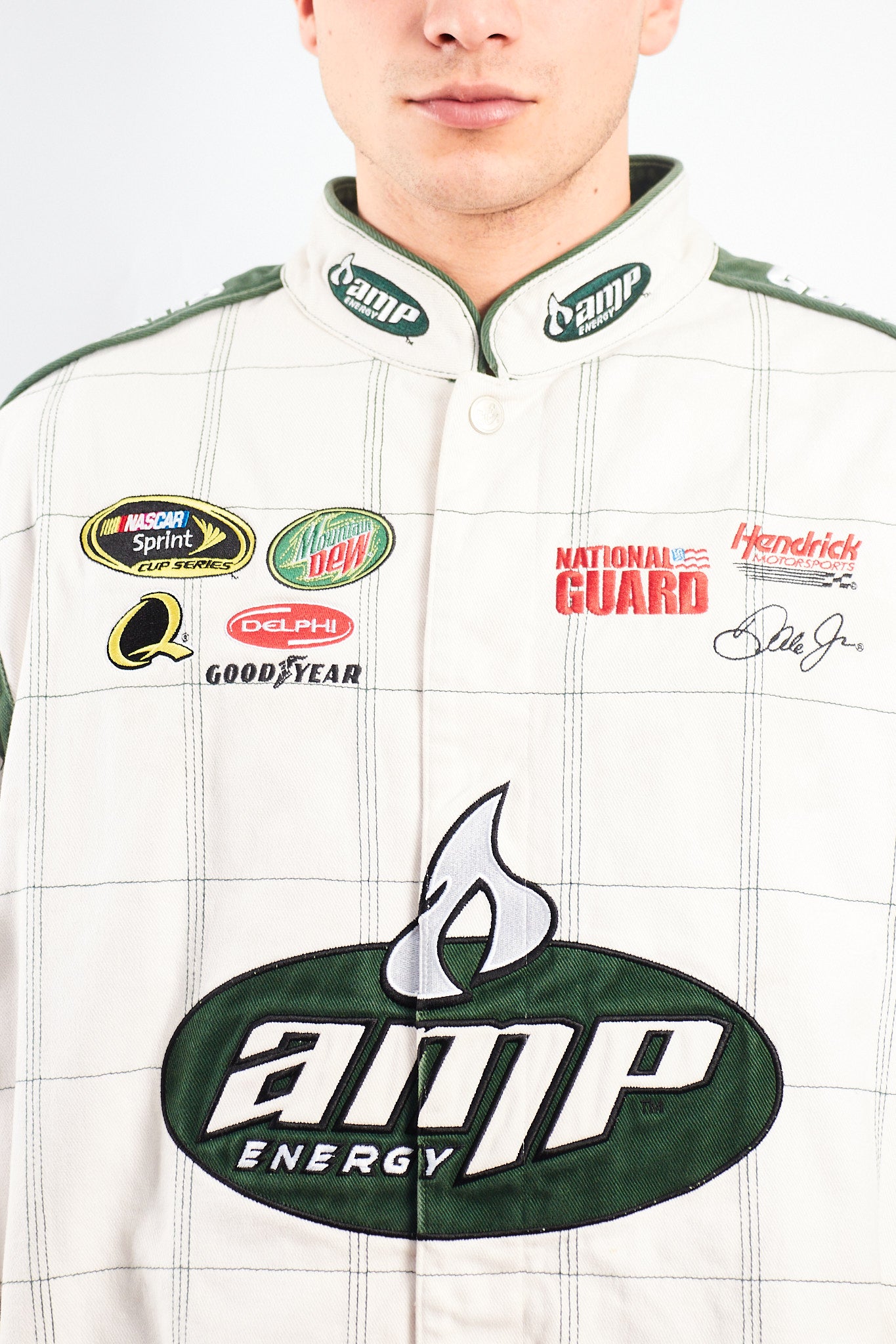 2008 Vintage Chase National Guard Dale Jr Nascar Racing Jacket (XL)