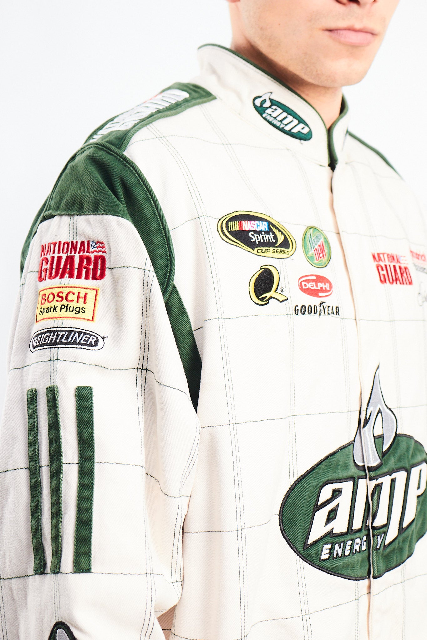 2008 Vintage Chase National Guard Dale Jr Nascar Racing Jacket (XL)