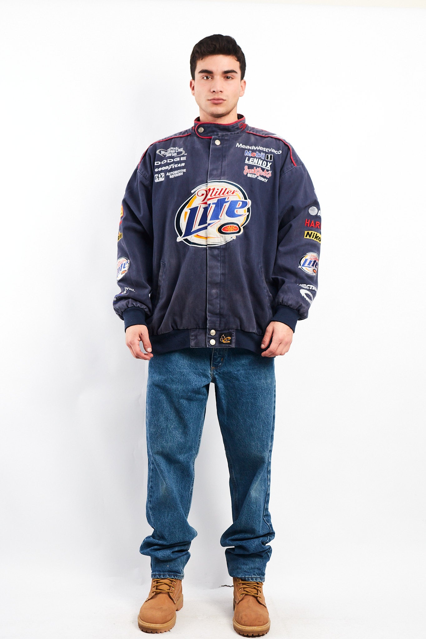 2002 Vintage Chase Dodge x Miller Lite Nascar Racing Jacket (L/XL)