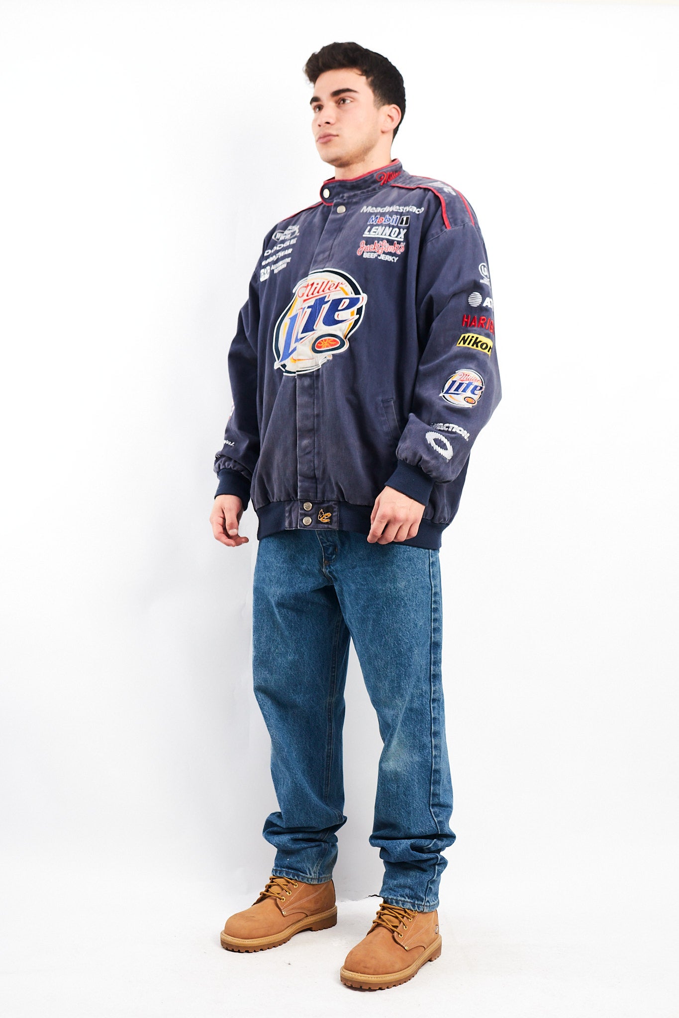 2002 Vintage Chase Dodge x Miller Lite Nascar Racing Jacket (L/XL)