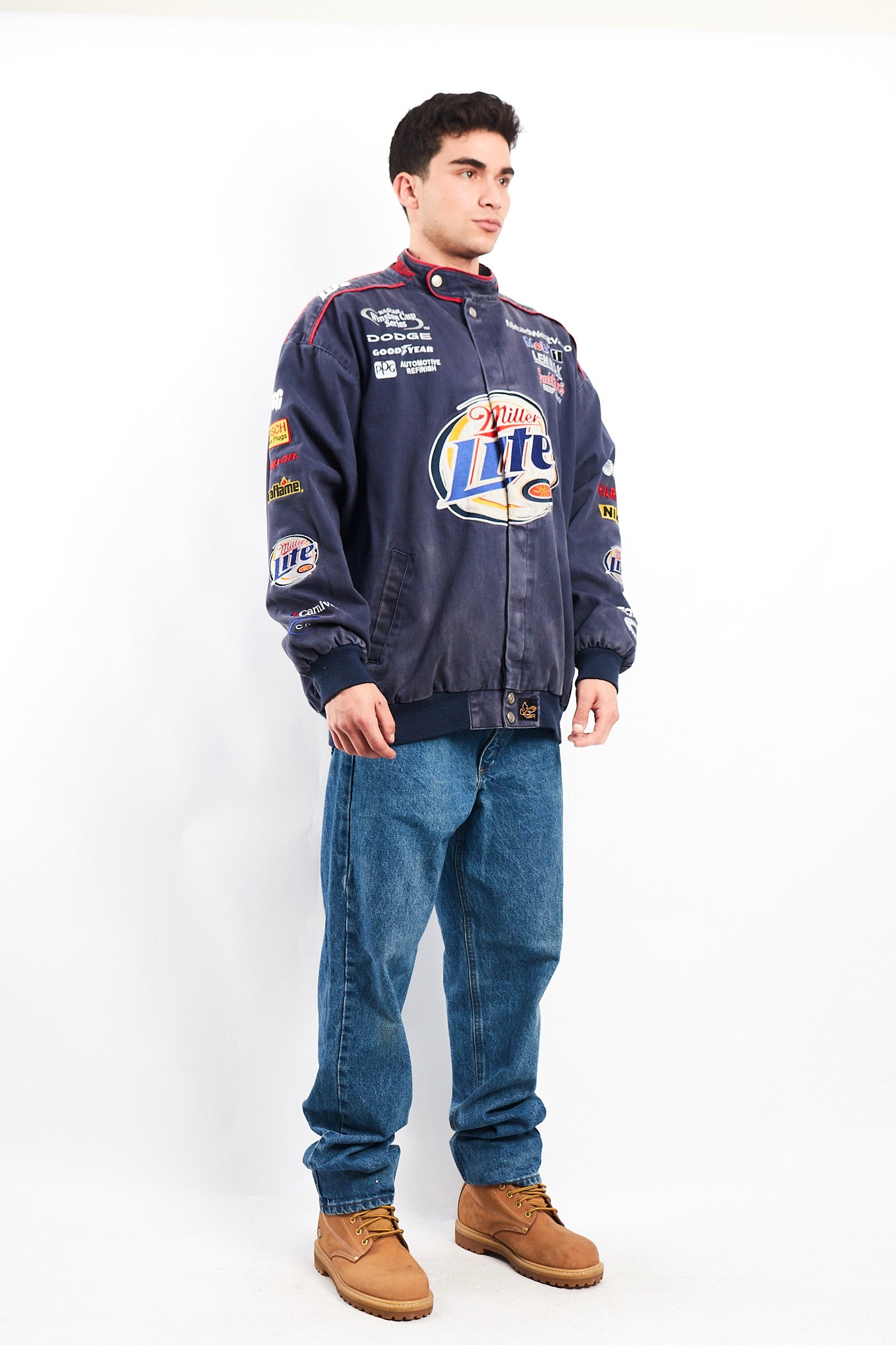 2002 Vintage Chase Dodge x Miller Lite Nascar Racing Jacket (L/XL)