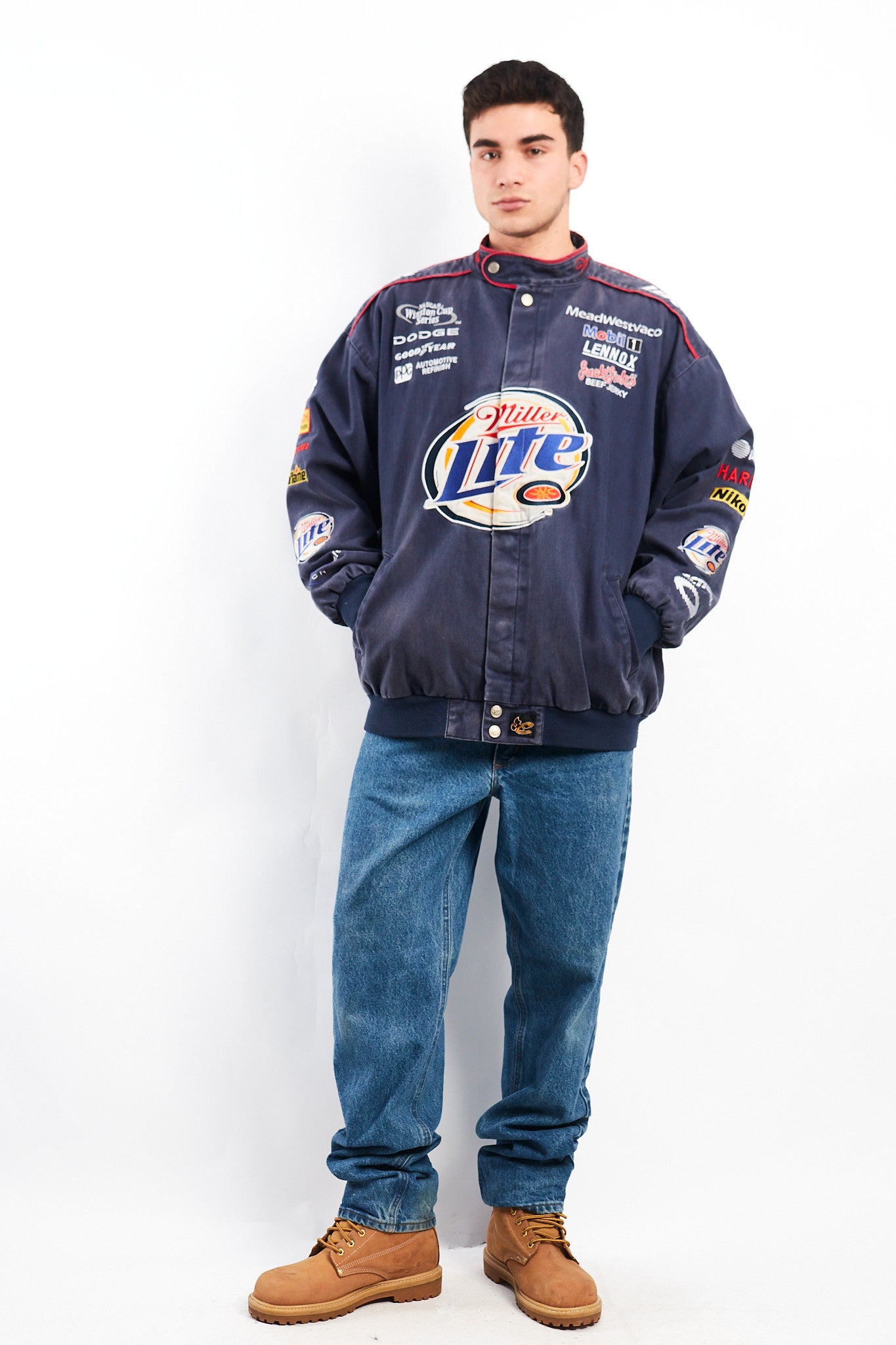 2002 Vintage Chase Dodge x Miller Lite Nascar Racing Jacket (L/XL)