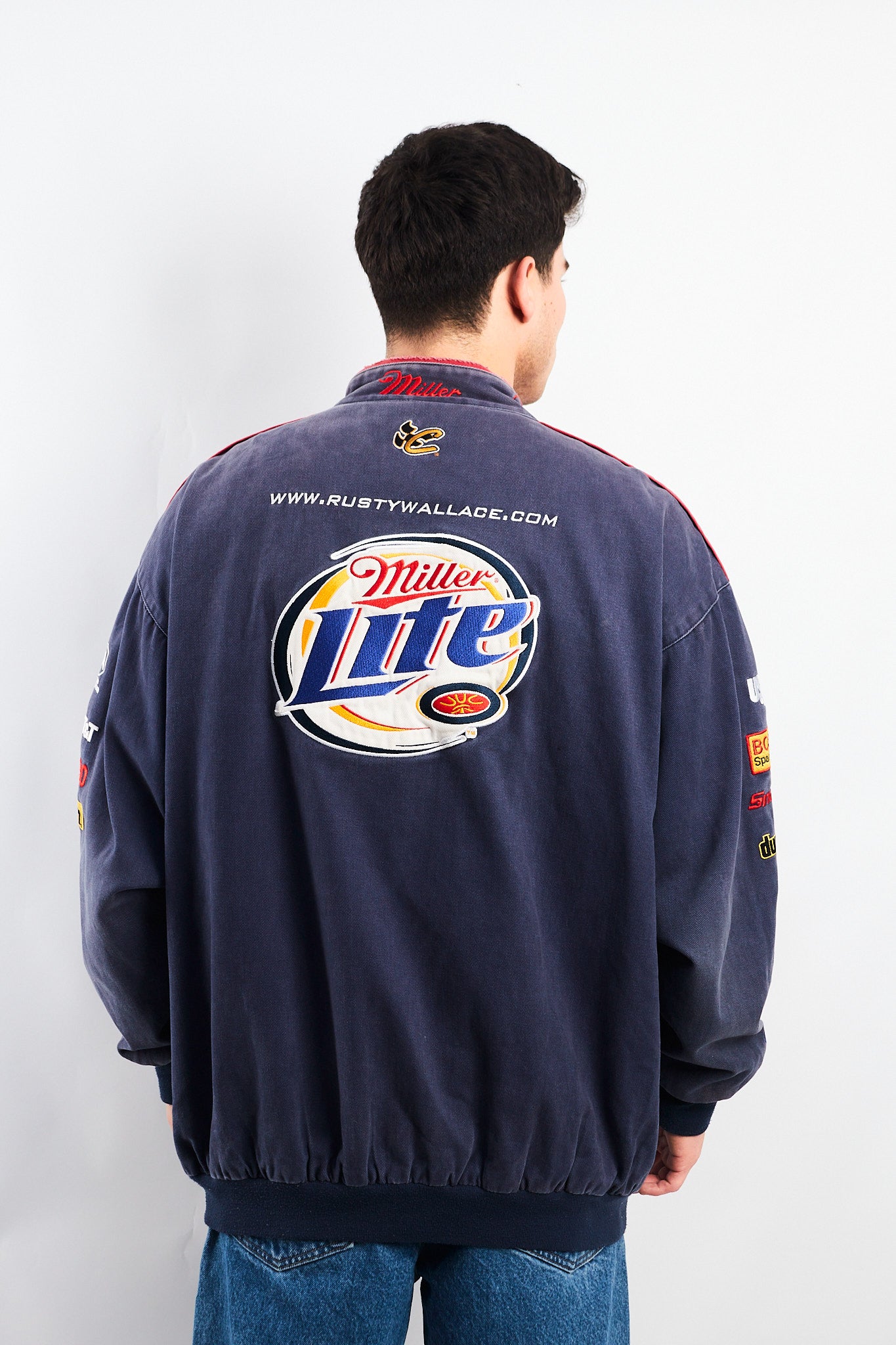 2002 Vintage Chase Dodge x Miller Lite Nascar Racing Jacket (L/XL)
