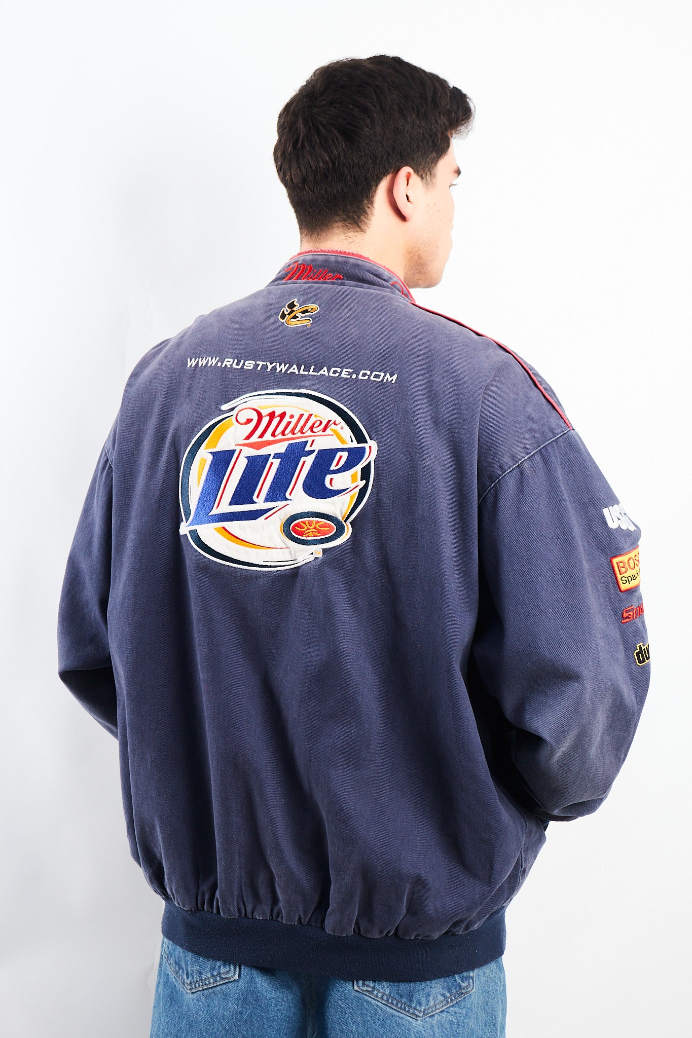 2002 Vintage Chase Dodge x Miller Lite Nascar Racing Jacket (L/XL)