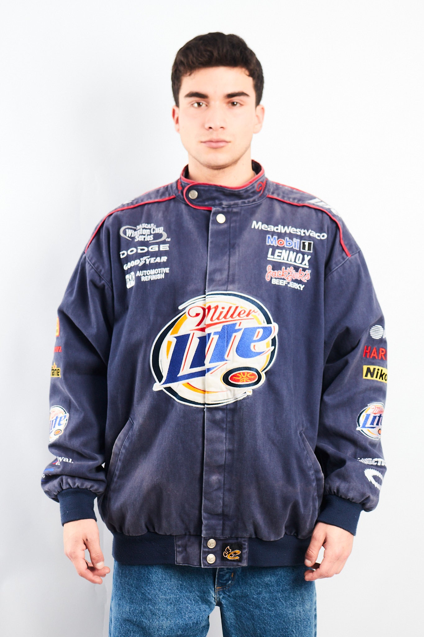 2002 Vintage Chase Dodge x Miller Lite Nascar Racing Jacket (L/XL)
