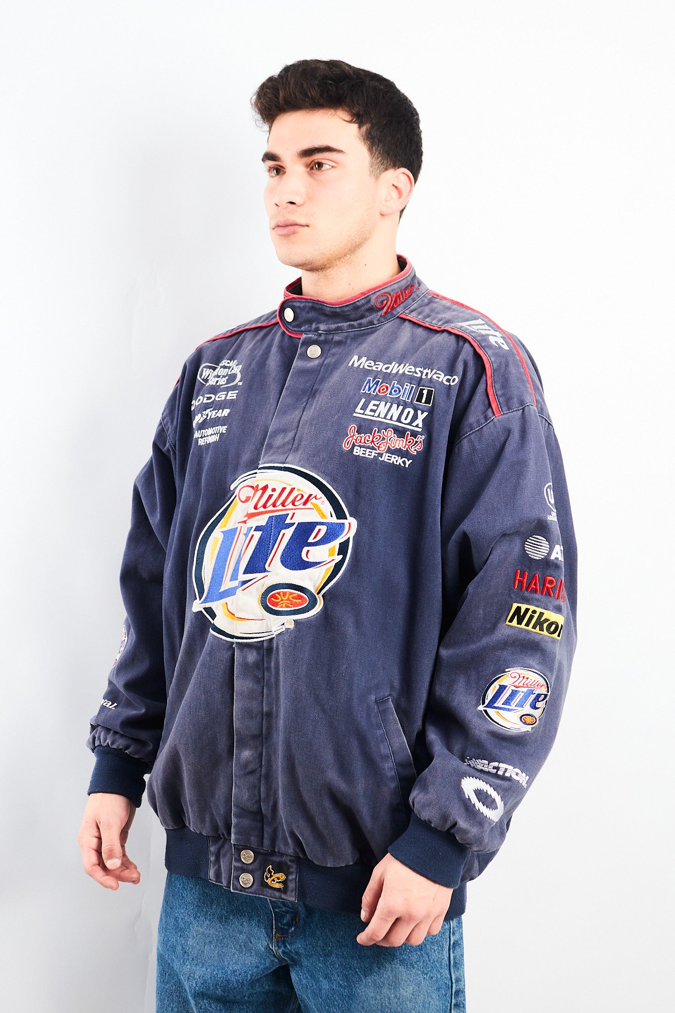 2002 Vintage Chase Dodge x Miller Lite Nascar Racing Jacket (L/XL)