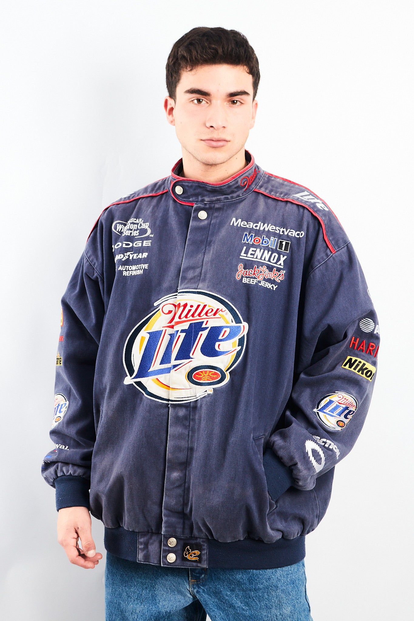 2002 Vintage Chase Dodge x Miller Lite Nascar Racing Jacket (L/XL)